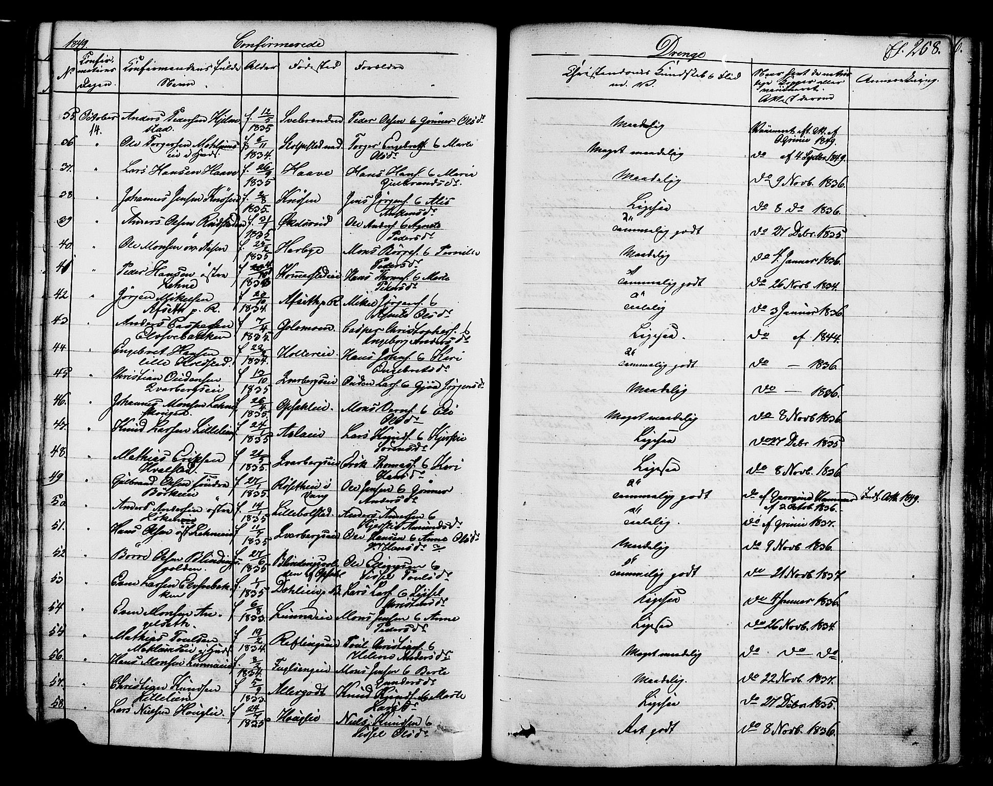 Ringsaker prestekontor, SAH/PREST-014/K/Ka/L0008: Parish register (official) no. 8, 1837-1850, p. 258