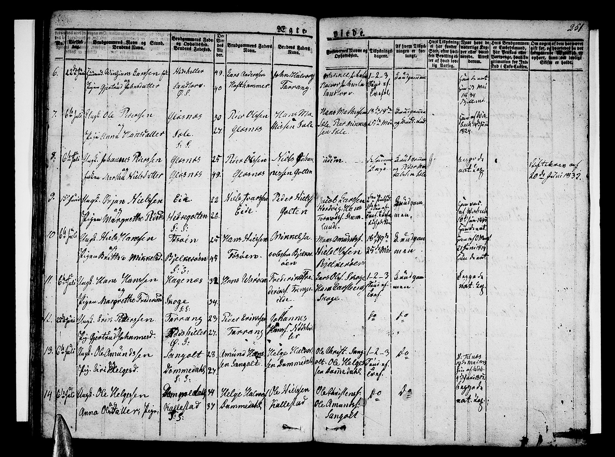 Sund sokneprestembete, AV/SAB-A-99930: Parish register (official) no. A 12, 1825-1835, p. 251