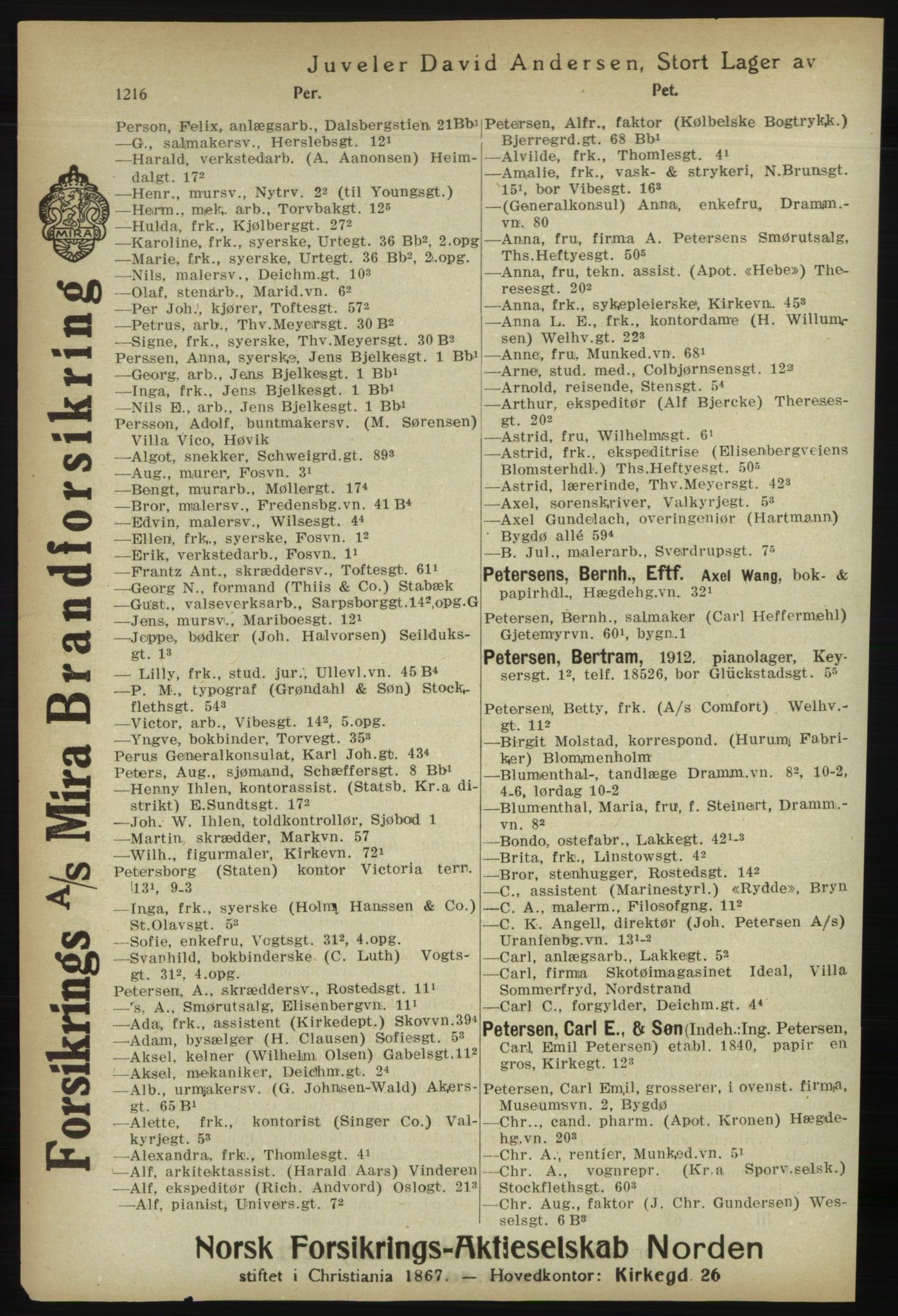 Kristiania/Oslo adressebok, PUBL/-, 1918, p. 1241