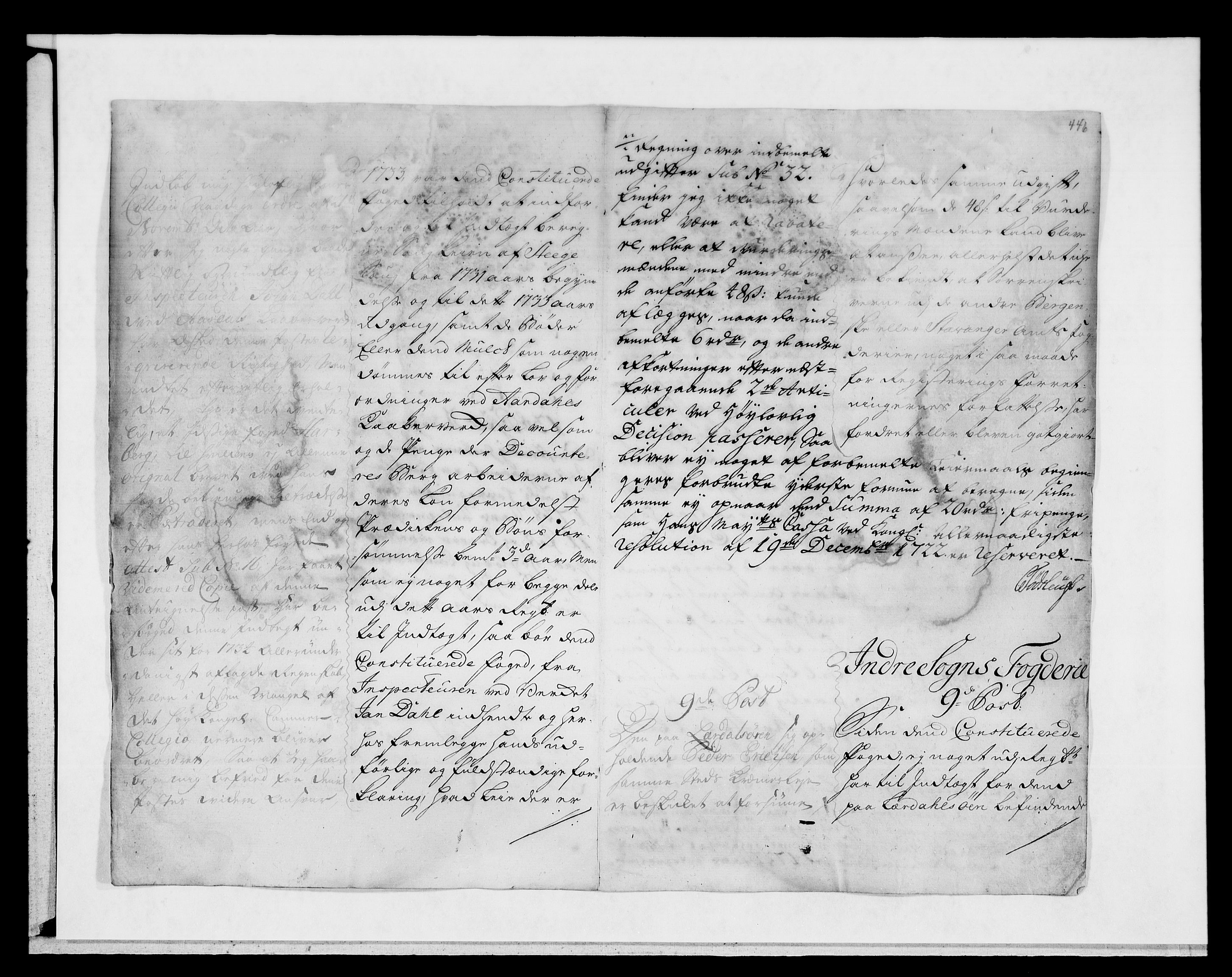 Rentekammeret inntil 1814, Reviderte regnskaper, Fogderegnskap, AV/RA-EA-4092/R52/L3337: Fogderegnskap Sogn, 1733, p. 413