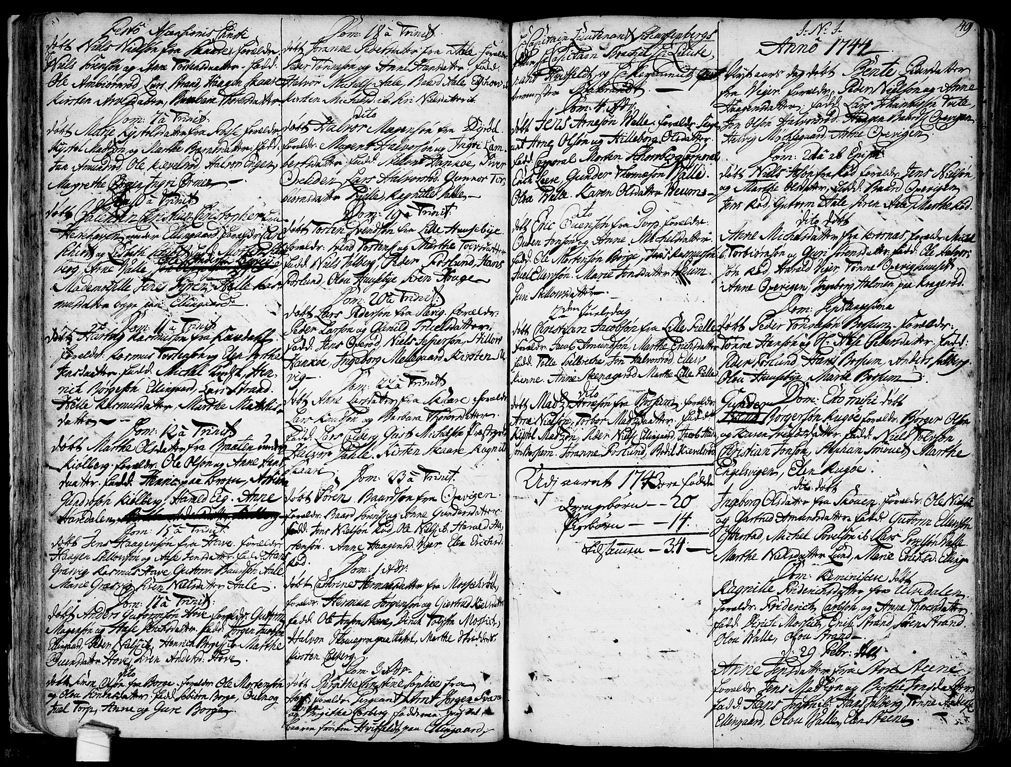 Onsøy prestekontor Kirkebøker, SAO/A-10914/F/Fa/L0001: Parish register (official) no. I 1, 1733-1814, p. 49