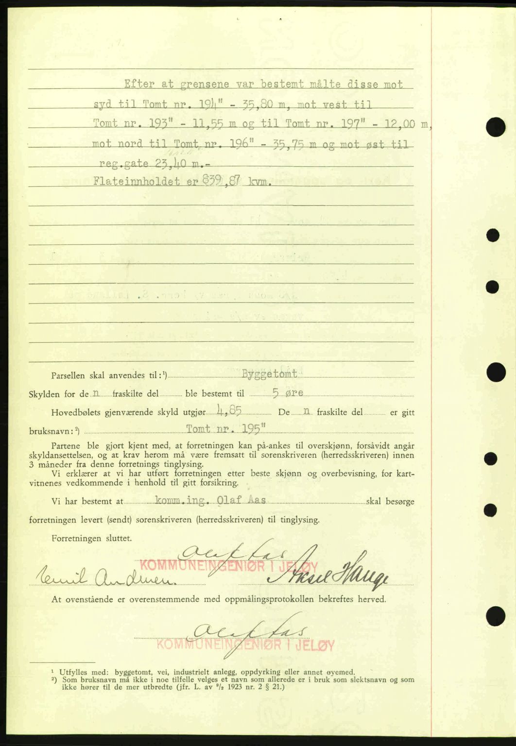 Moss sorenskriveri, SAO/A-10168: Mortgage book no. A9, 1941-1942, Diary no: : 34/1942
