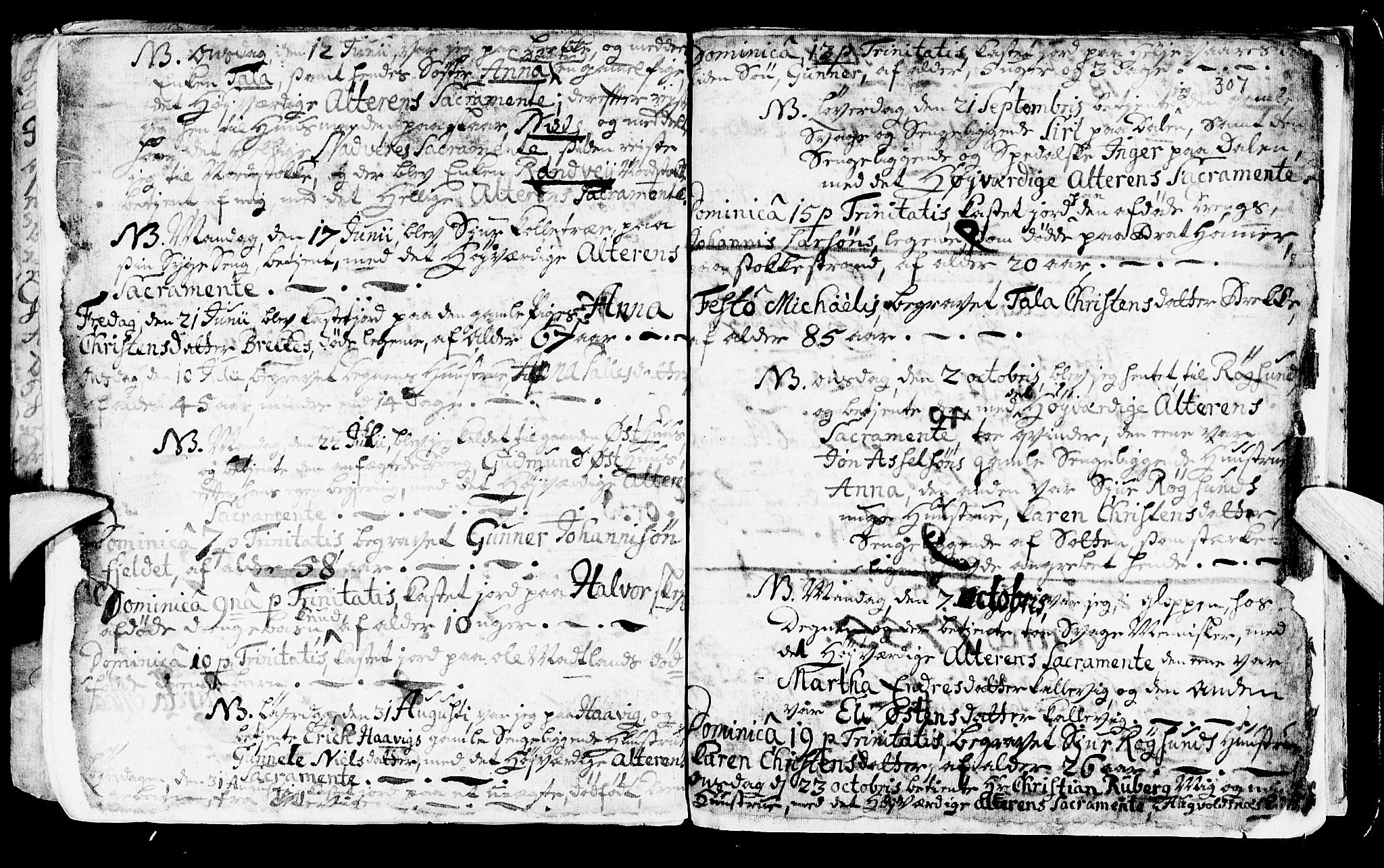 Avaldsnes sokneprestkontor, AV/SAST-A -101851/H/Ha/Haa/L0001: Parish register (official) no. A 1, 1711-1764, p. 307