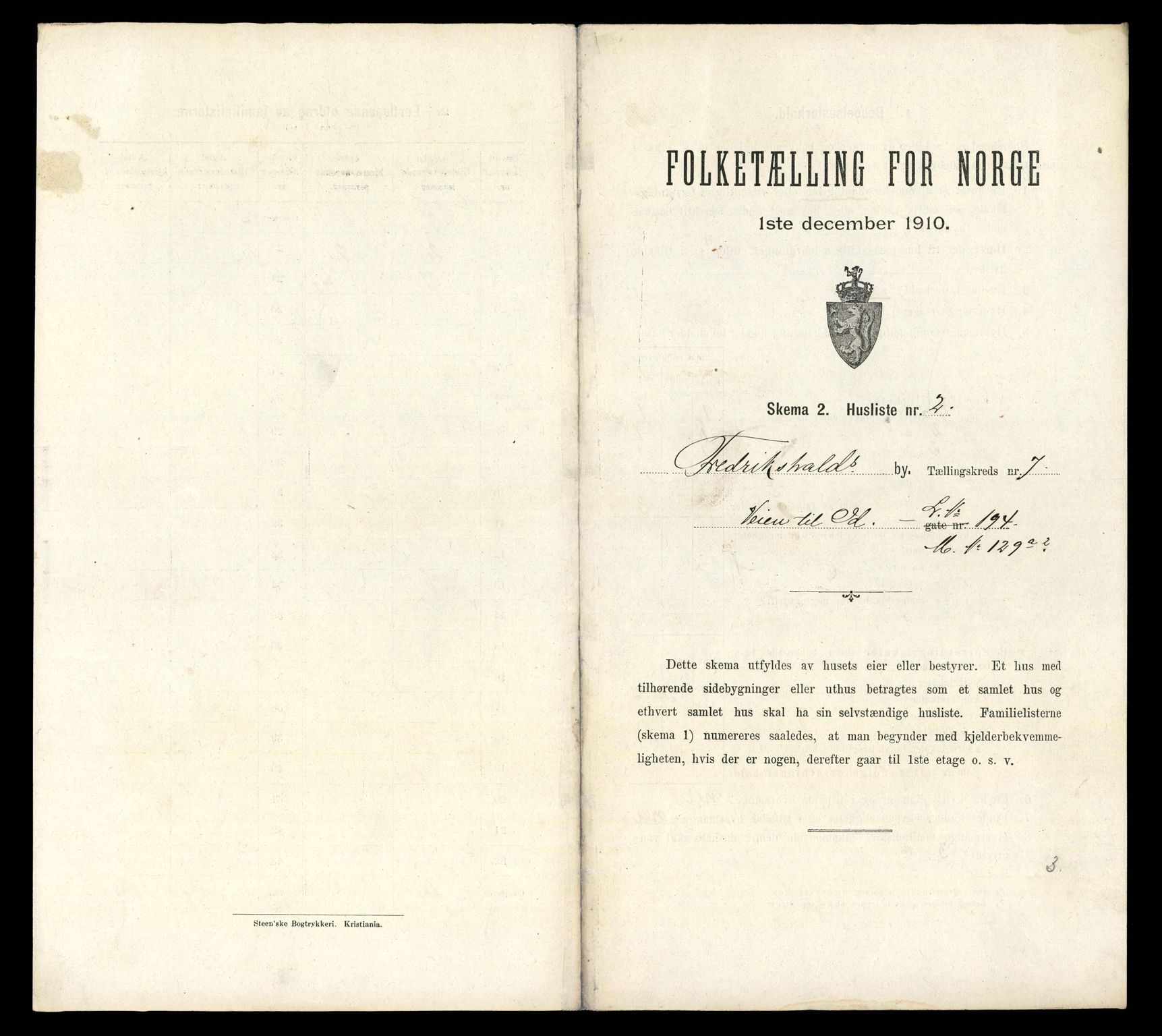 RA, 1910 census for Fredrikshald, 1910, p. 2014