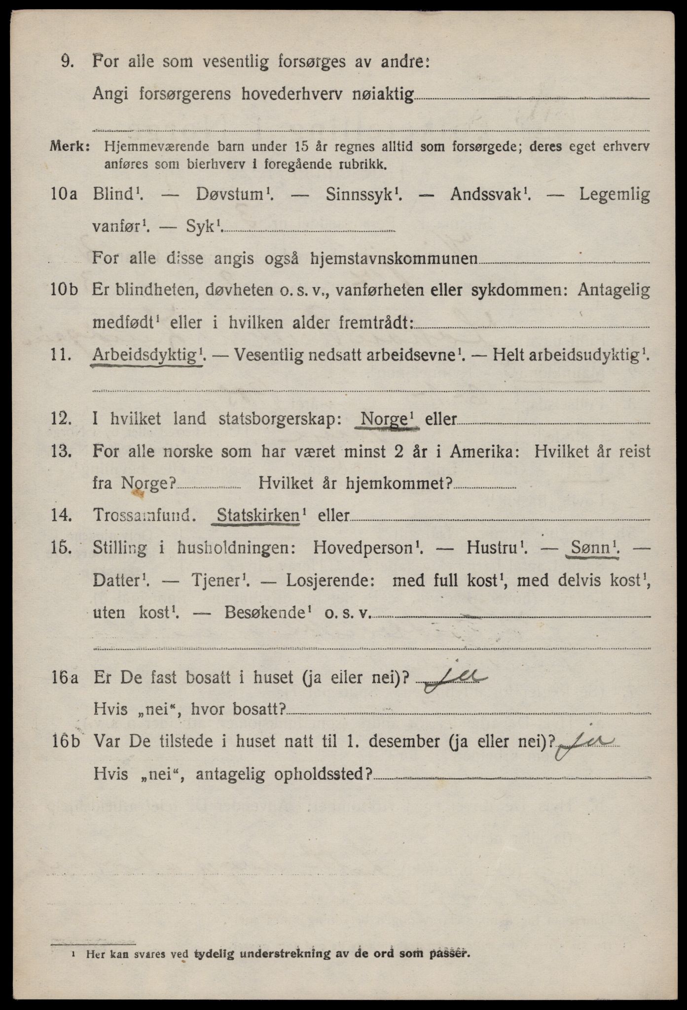 SAKO, 1920 census for Vinje, 1920, p. 1040