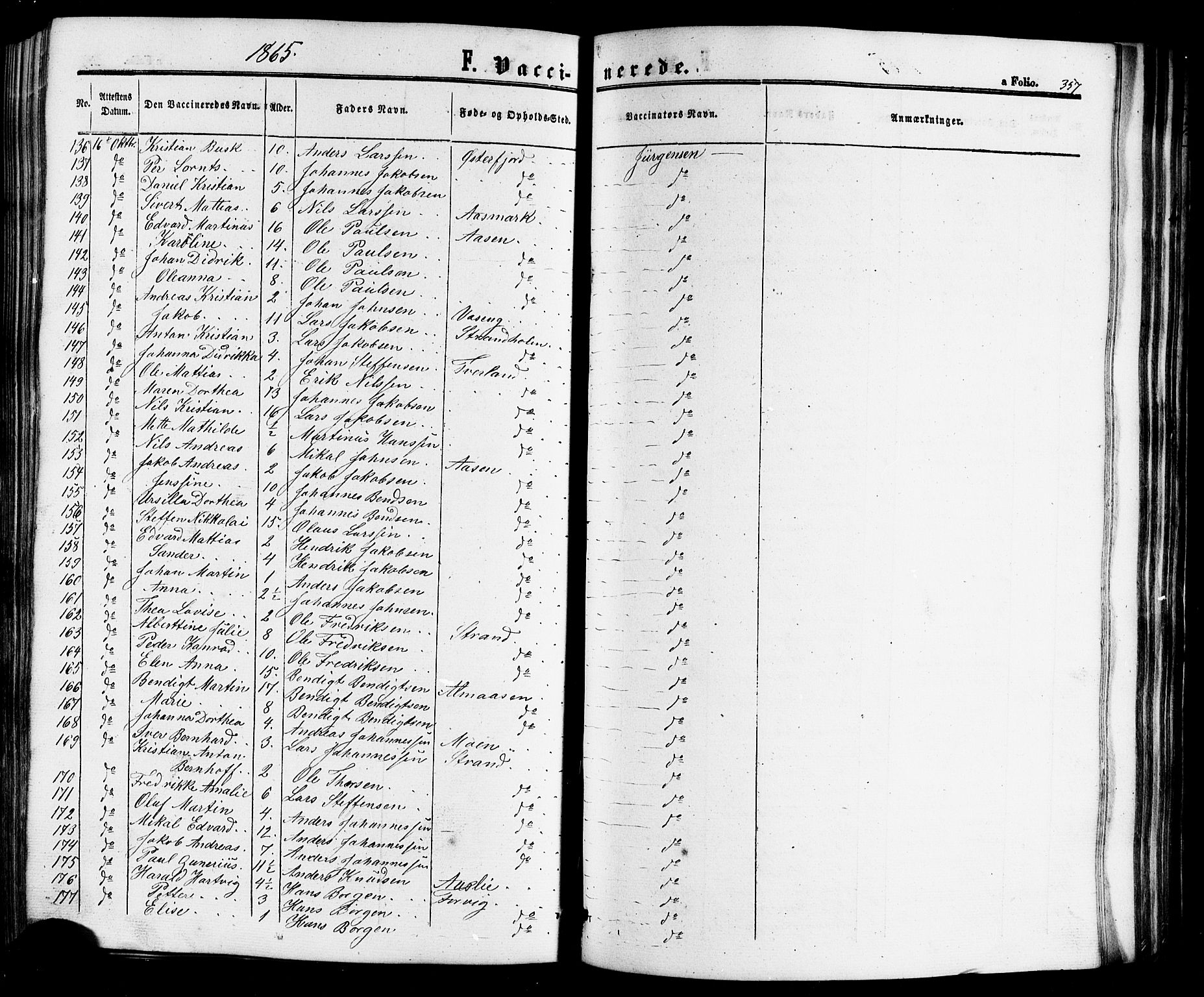 Ministerialprotokoller, klokkerbøker og fødselsregistre - Nordland, AV/SAT-A-1459/817/L0262: Parish register (official) no. 817A03/ 1, 1862-1877, p. 357