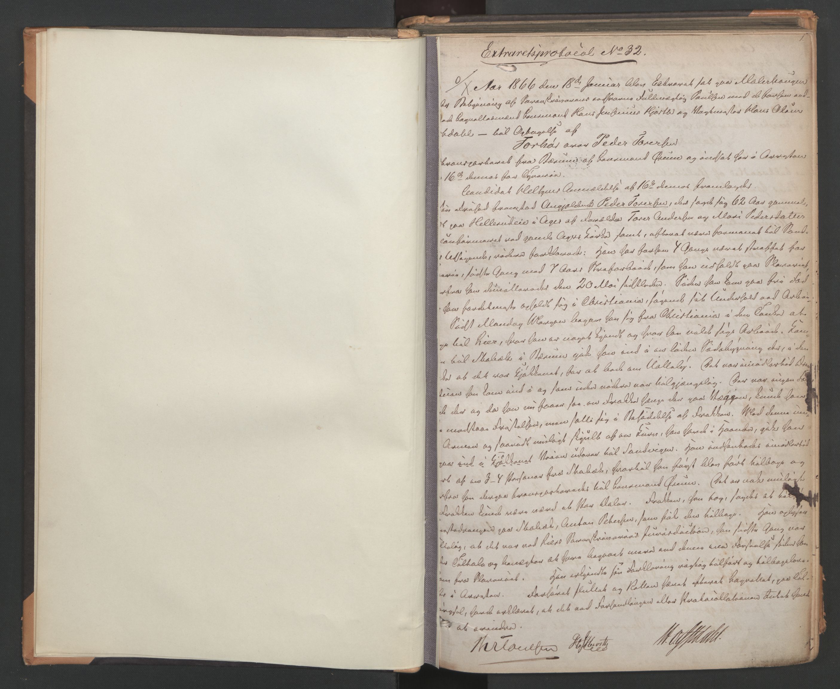 Aker sorenskriveri, AV/SAO-A-10895/F/Fc/Fcb/L0032: Ekstrarettsprotokoll, 1866-1869, p. 0-1