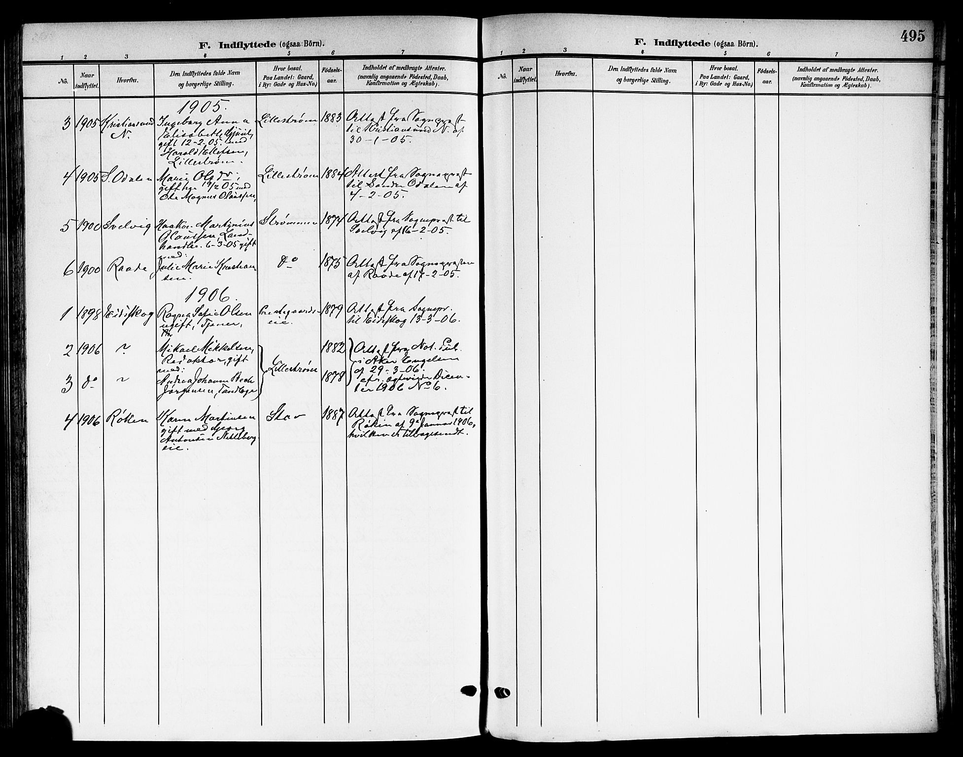 Skedsmo prestekontor Kirkebøker, AV/SAO-A-10033a/G/Ga/L0005b: Parish register (copy) no. I 5B, 1902-1911, p. 495