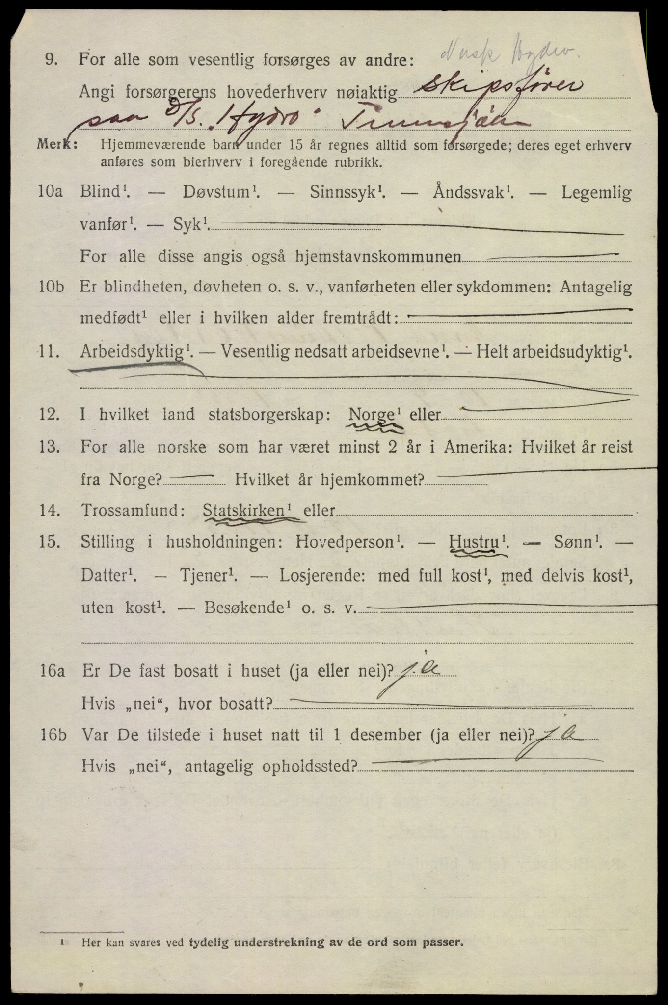 SAKO, 1920 census for Tinn, 1920, p. 8837