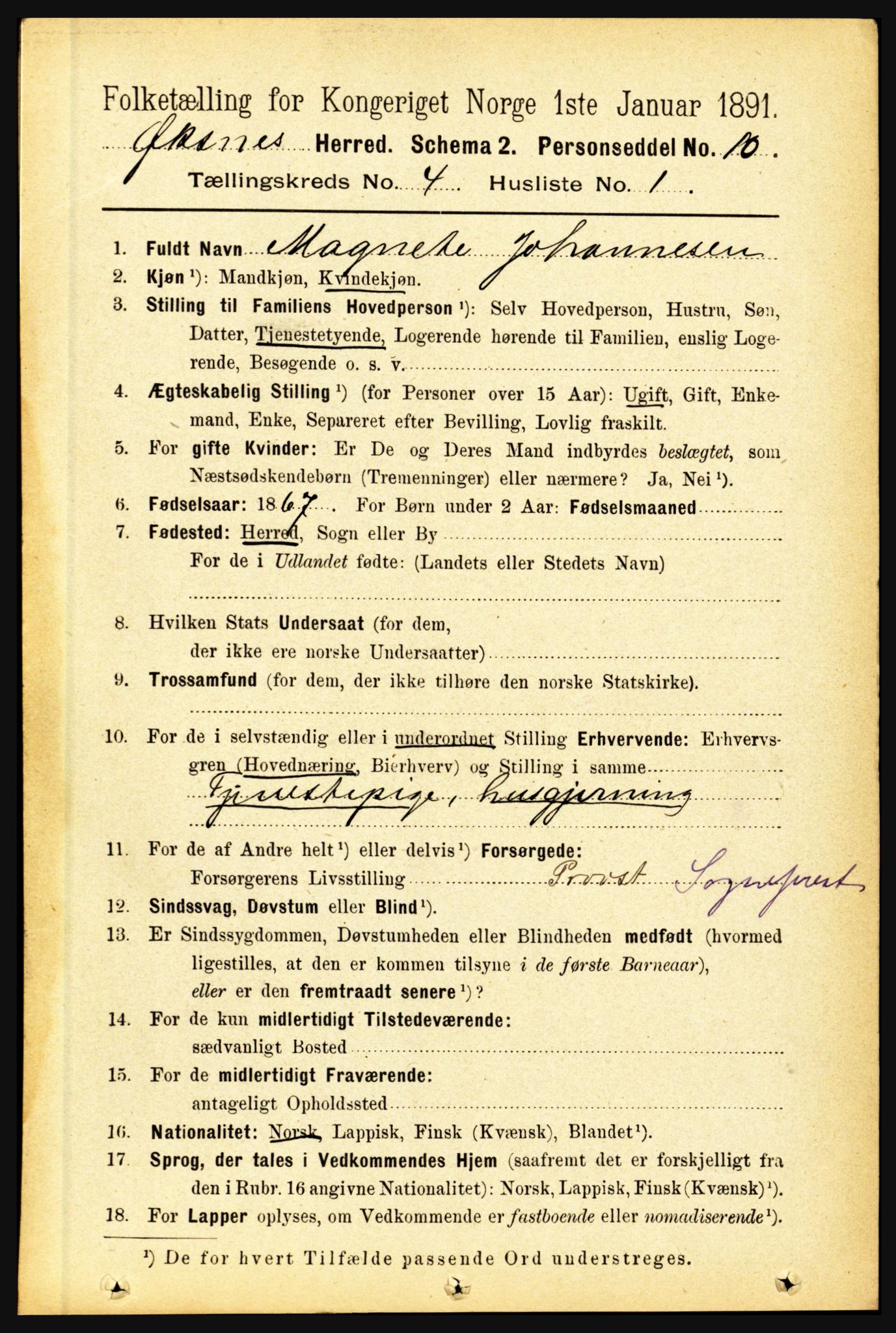 RA, 1891 census for 1868 Øksnes, 1891, p. 1706