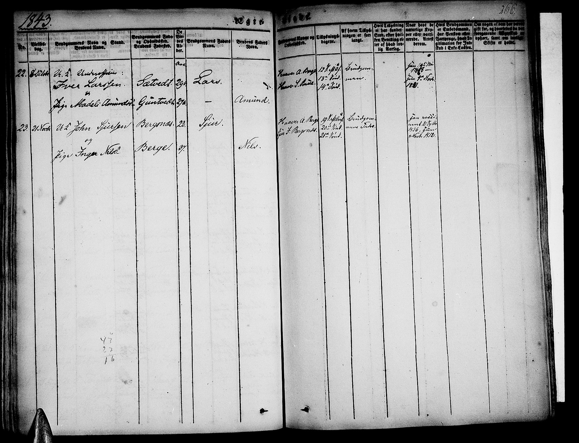 Strandebarm sokneprestembete, AV/SAB-A-78401/H/Haa: Parish register (official) no. A 6, 1826-1843, p. 266