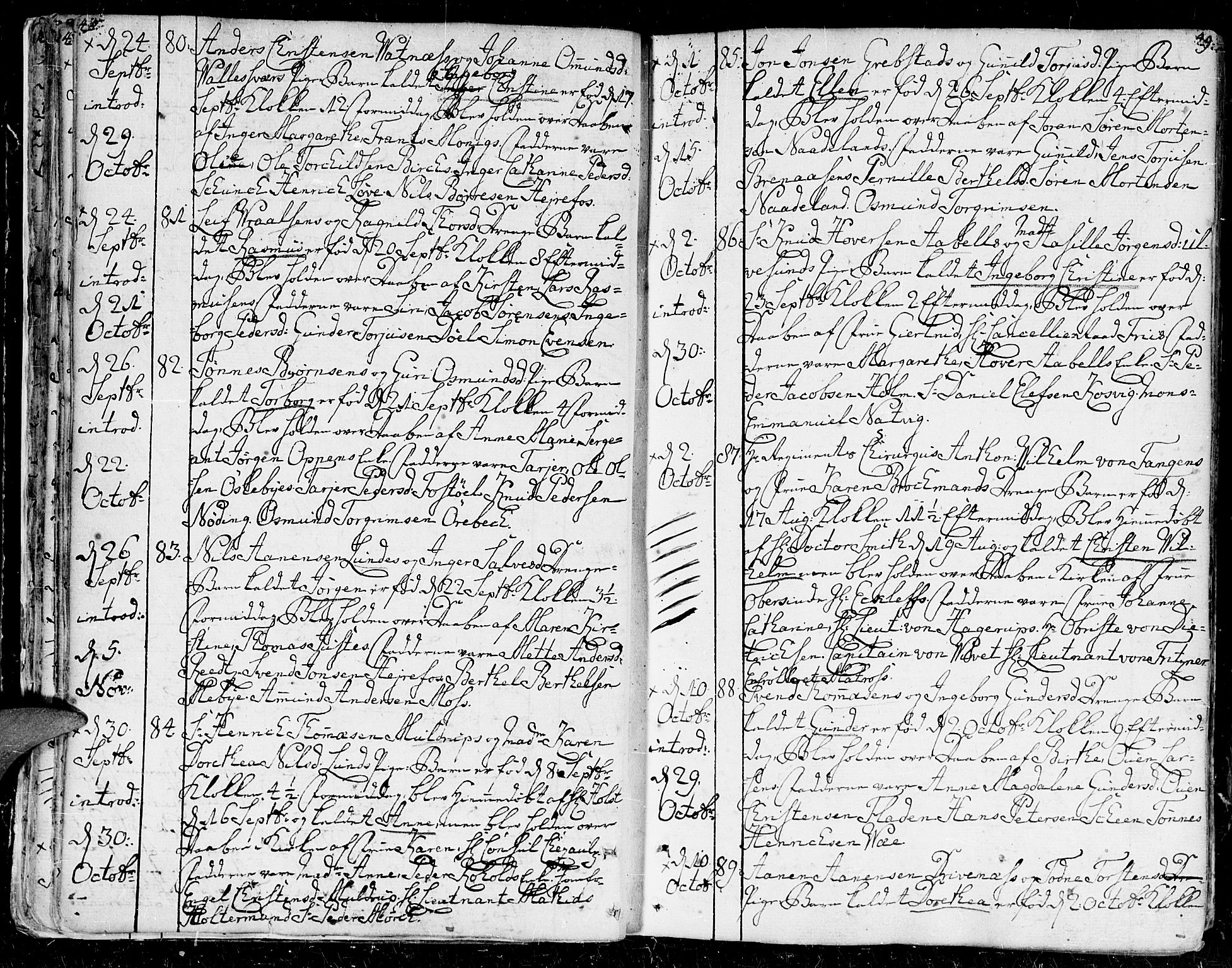 Kristiansand domprosti, SAK/1112-0006/F/Fa/L0003: Parish register (official) no. A 3, 1778-1818, p. 48-49