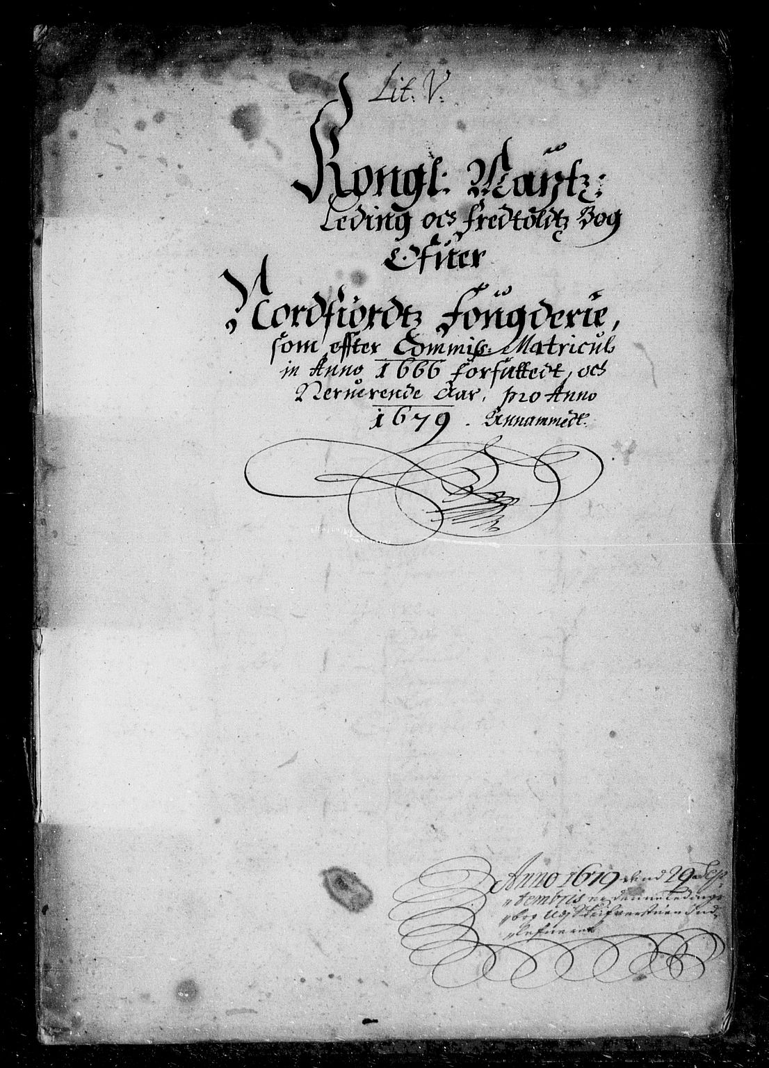 Rentekammeret inntil 1814, Reviderte regnskaper, Stiftamtstueregnskaper, Bergen stiftamt, AV/RA-EA-6043/R/Rc/L0054: Bergen stiftamt, 1679