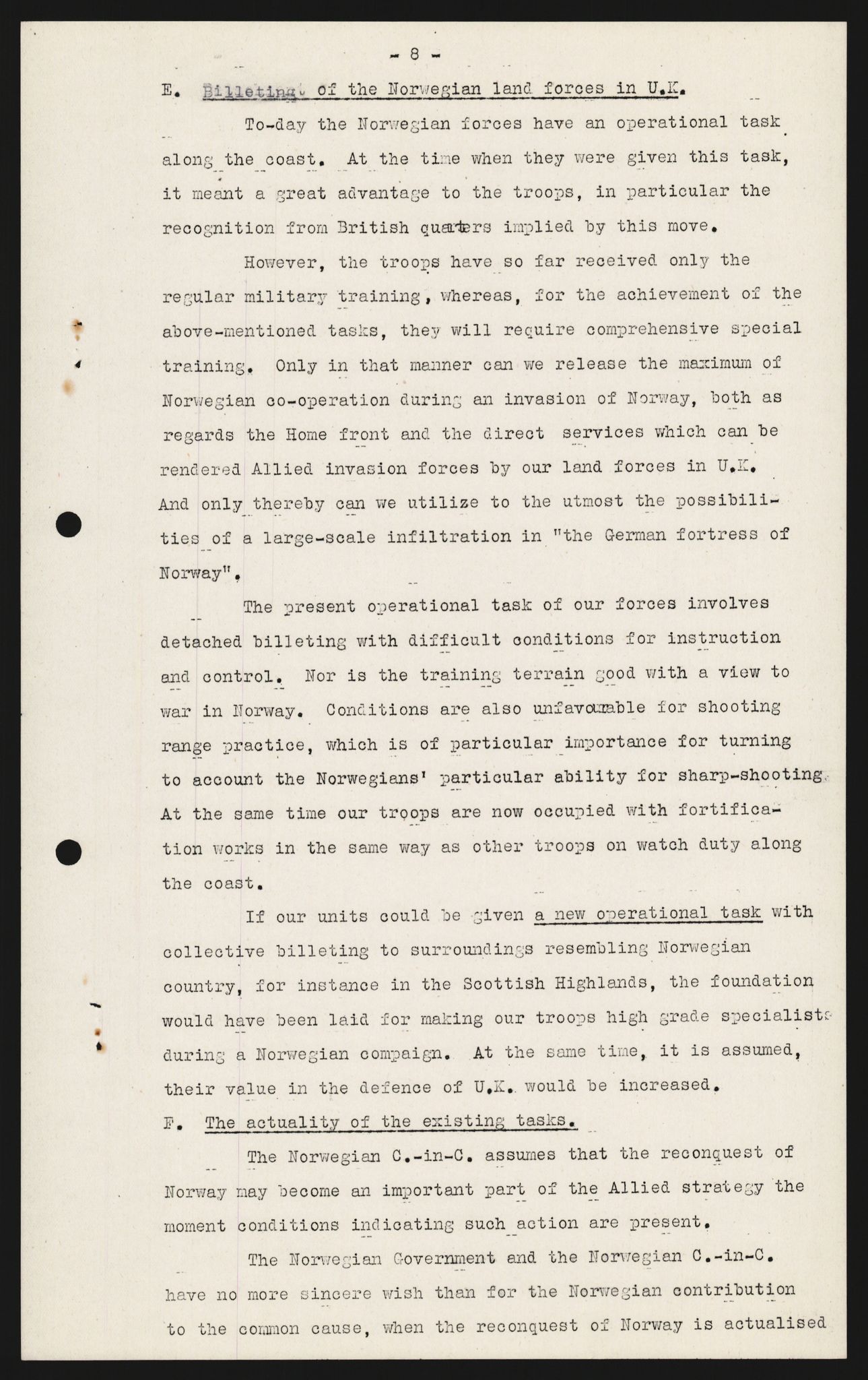 Forsvaret, Forsvarets overkommando, RA/RAFA-1920/Da/L0114: Komiteer, utvalg, forhandlinger, 1942, p. 266