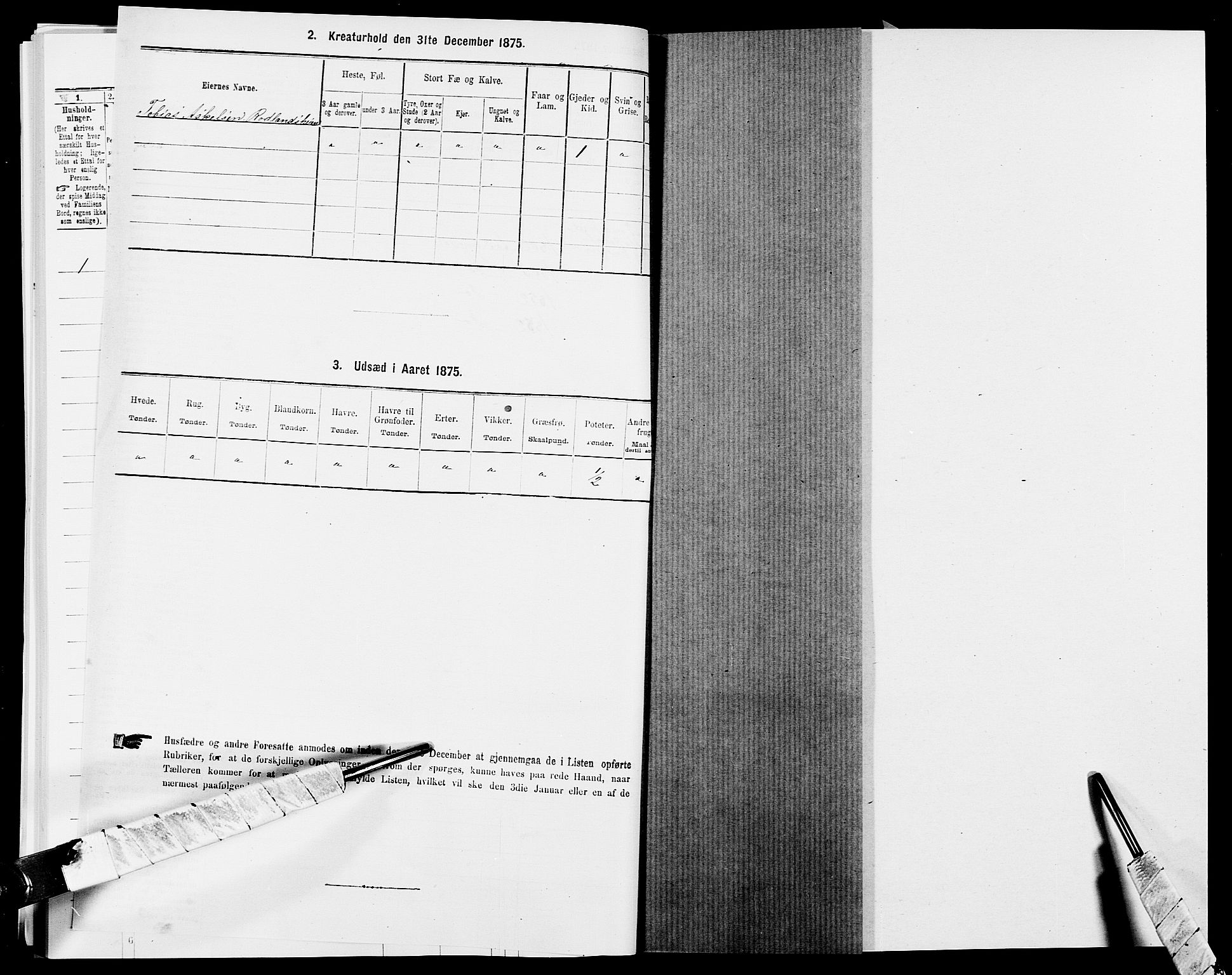 SAK, 1875 census for 1032P Lyngdal, 1875, p. 1519