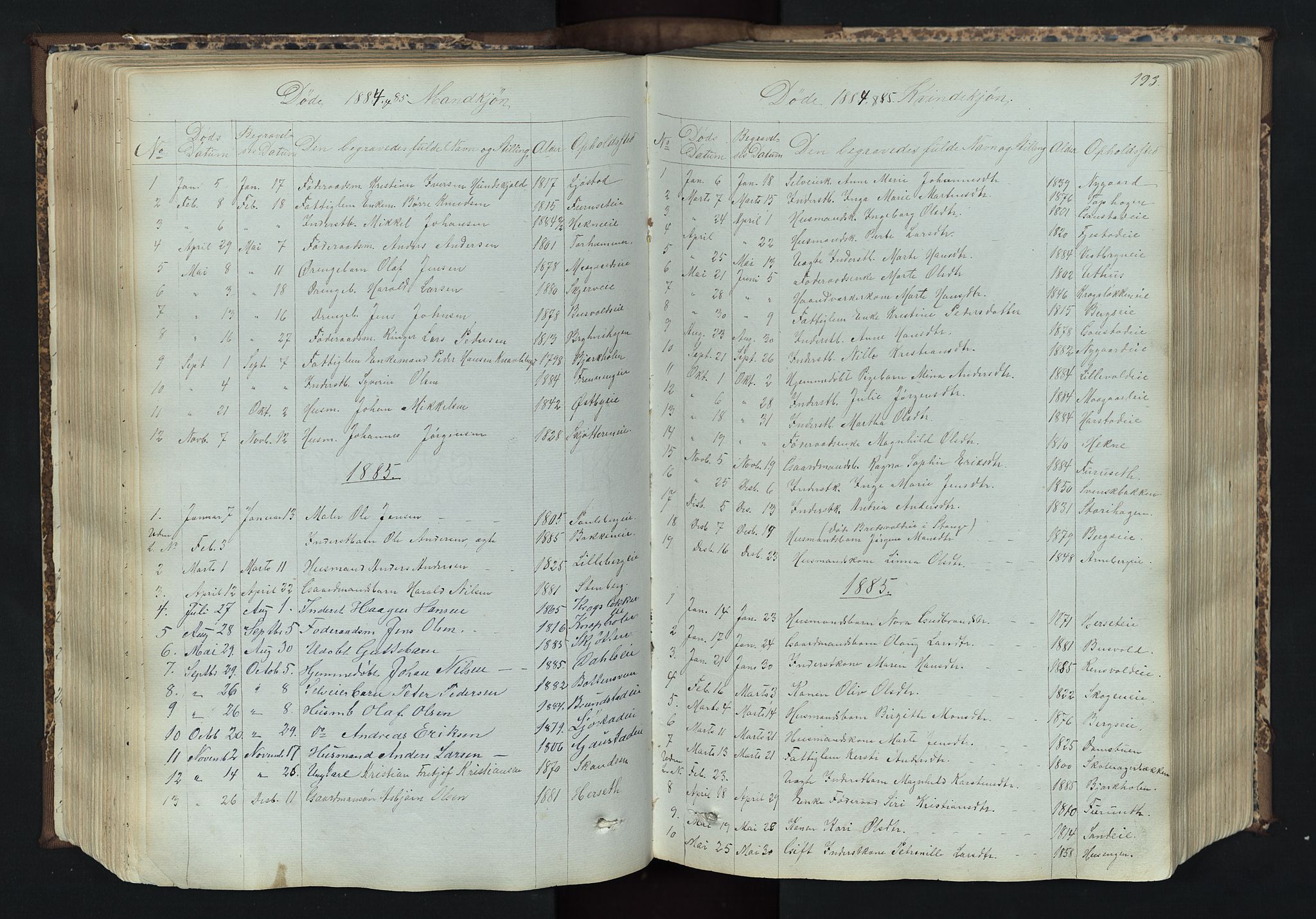 Romedal prestekontor, SAH/PREST-004/L/L0011: Parish register (copy) no. 11, 1867-1895, p. 193