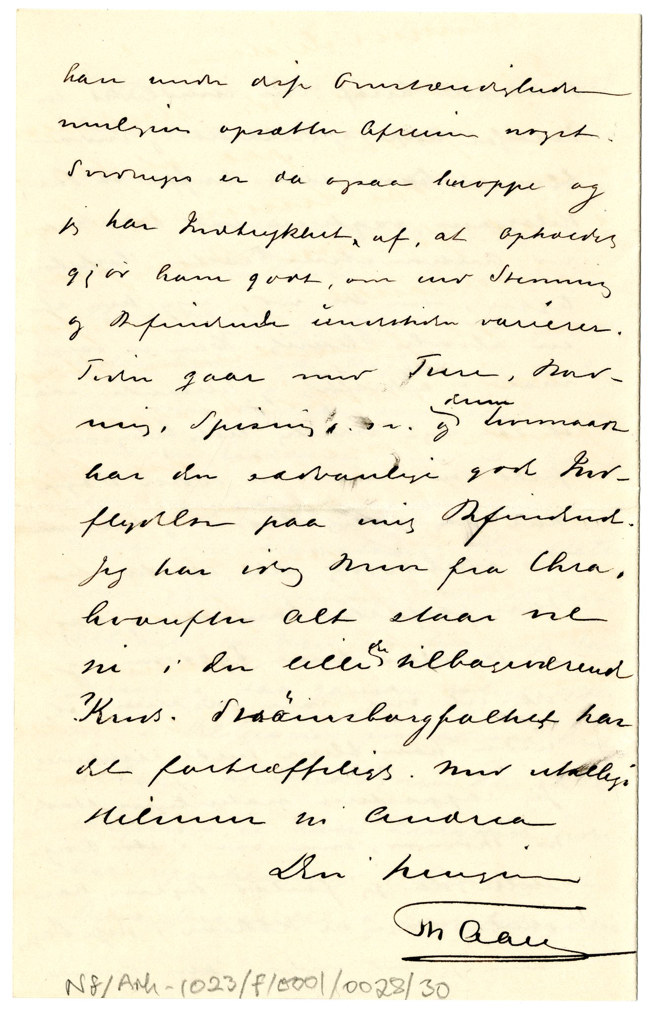 Diderik Maria Aalls brevsamling, NF/Ark-1023/F/L0001: D.M. Aalls brevsamling. A - B, 1738-1889, p. 386