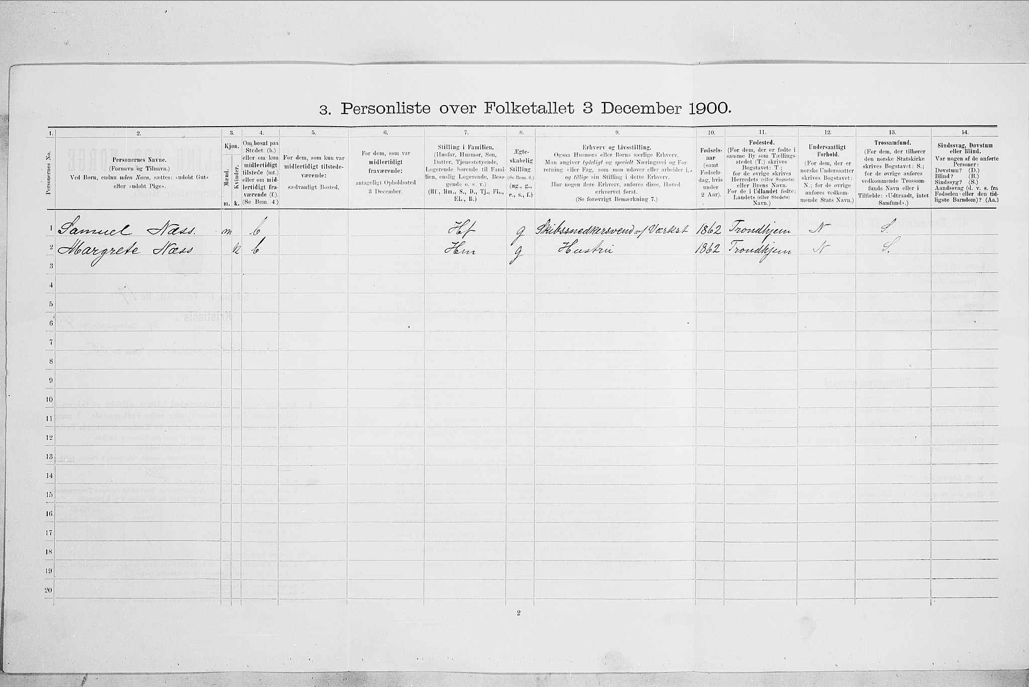 SAO, 1900 census for Kristiania, 1900, p. 61329