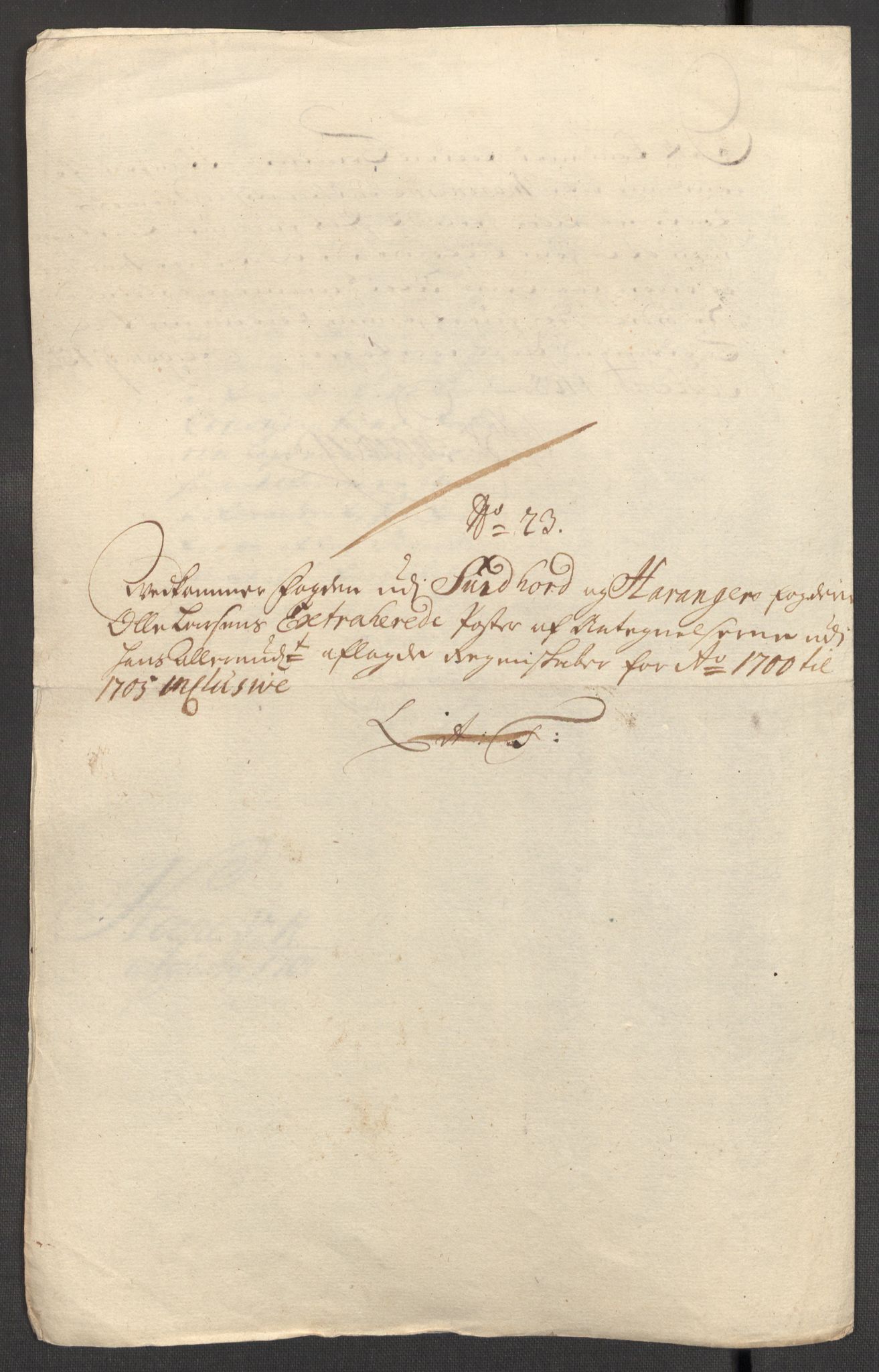 Rentekammeret inntil 1814, Reviderte regnskaper, Fogderegnskap, AV/RA-EA-4092/R48/L2983: Fogderegnskap Sunnhordland og Hardanger, 1705, p. 434