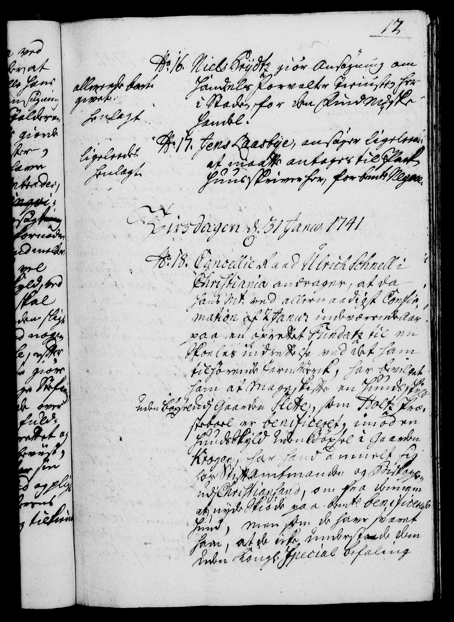 Rentekammeret, Kammerkanselliet, RA/EA-3111/G/Gh/Gha/L0023: Norsk ekstraktmemorialprotokoll (merket RK 53.68), 1741-1742, p. 16