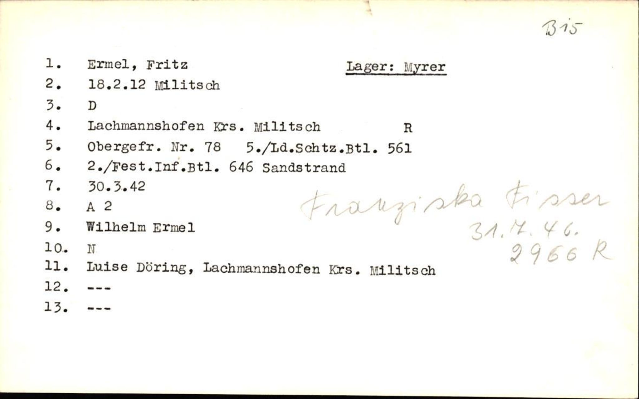 Hjemsendte tyskere , AV/RA-RAFA-6487/D/Db/L0010: Ergel-Fyhn, 1945-1947, p. 16