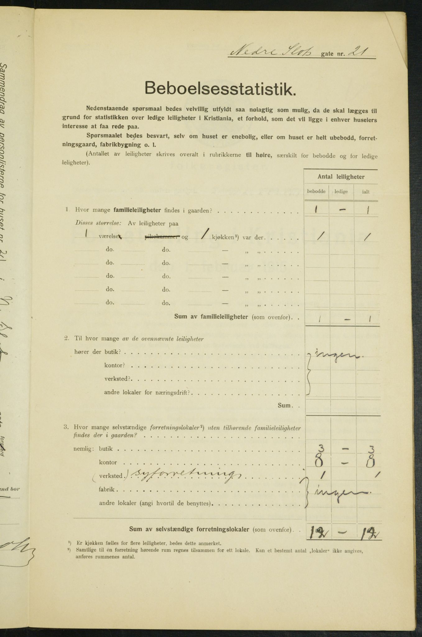 OBA, Municipal Census 1915 for Kristiania, 1915, p. 68950