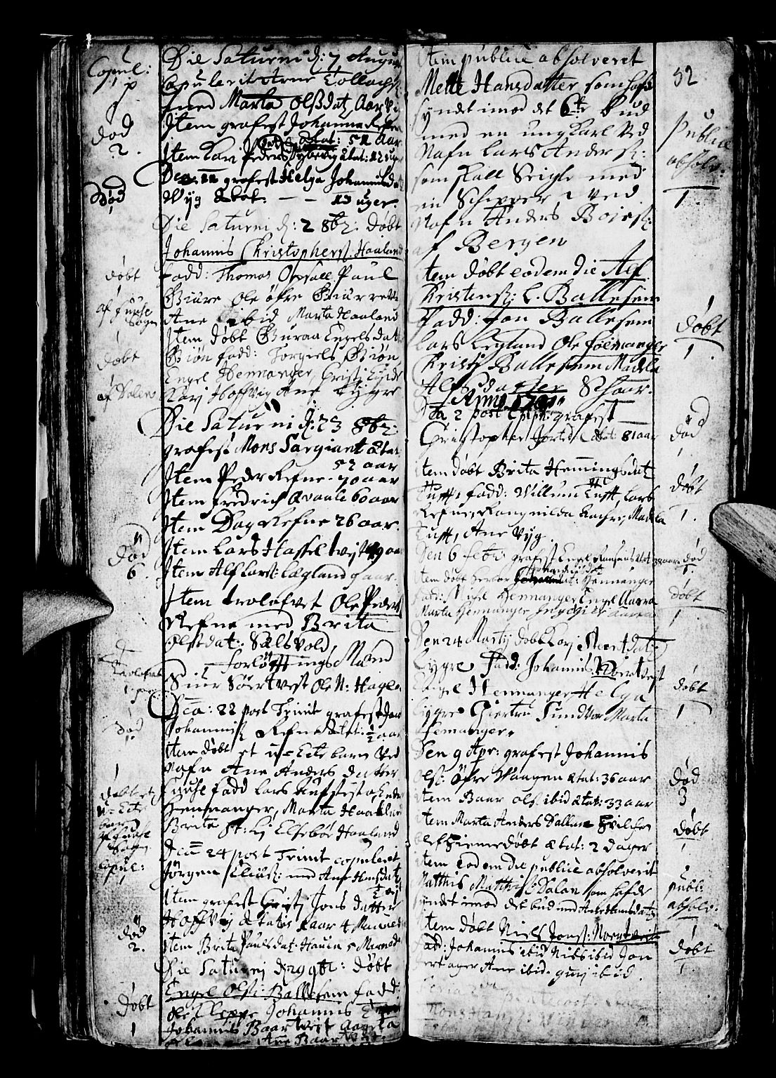 Os sokneprestembete, SAB/A-99929: Parish register (official) no. A 5, 1669-1760, p. 52