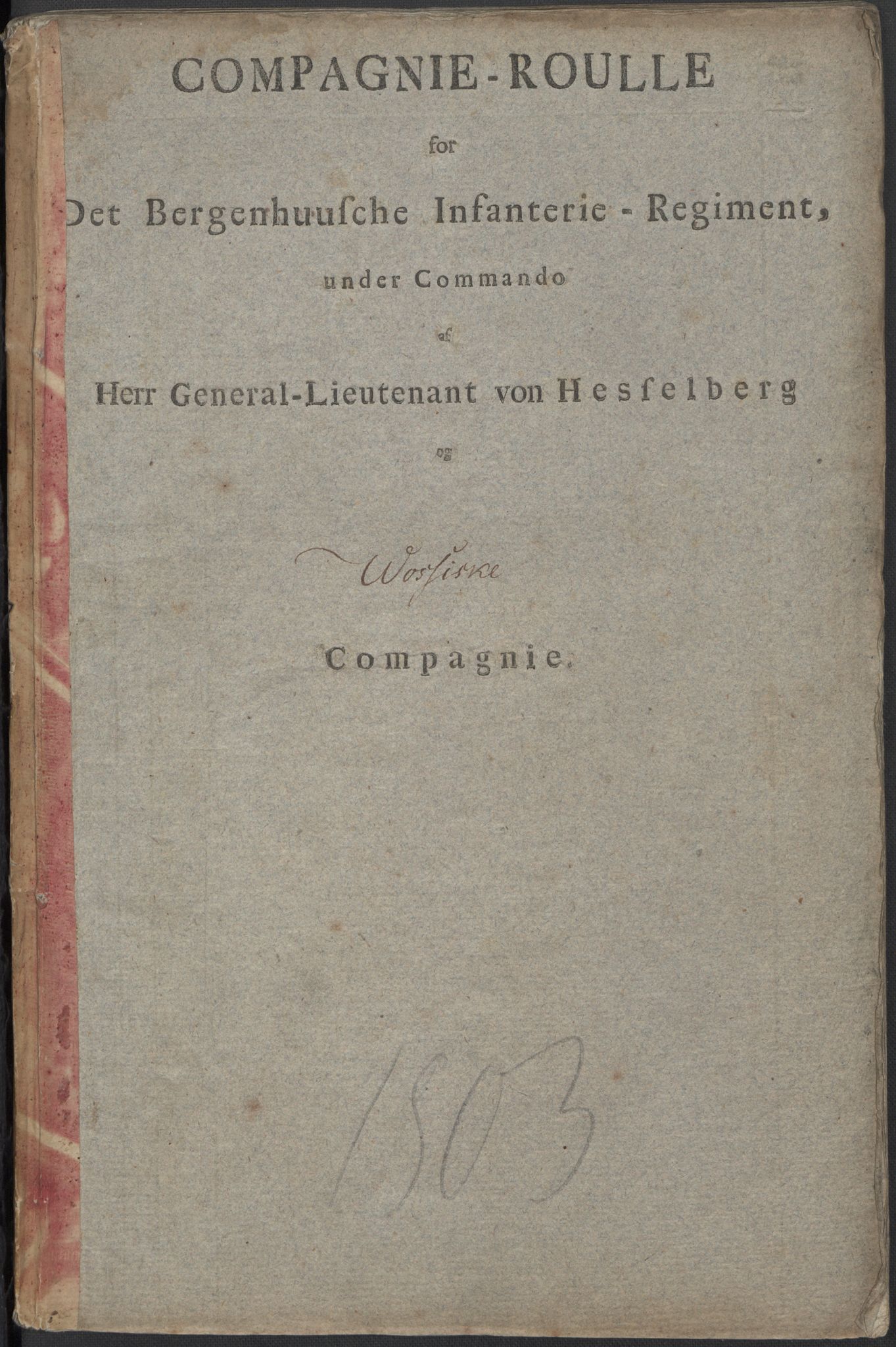 Generalitets- og kommissariatskollegiet, Det kongelige norske kommissariatskollegium, AV/RA-EA-5420/E/Eh/L0097: Bergenhusiske nasjonale infanteriregiment, 1803-1807, p. 48