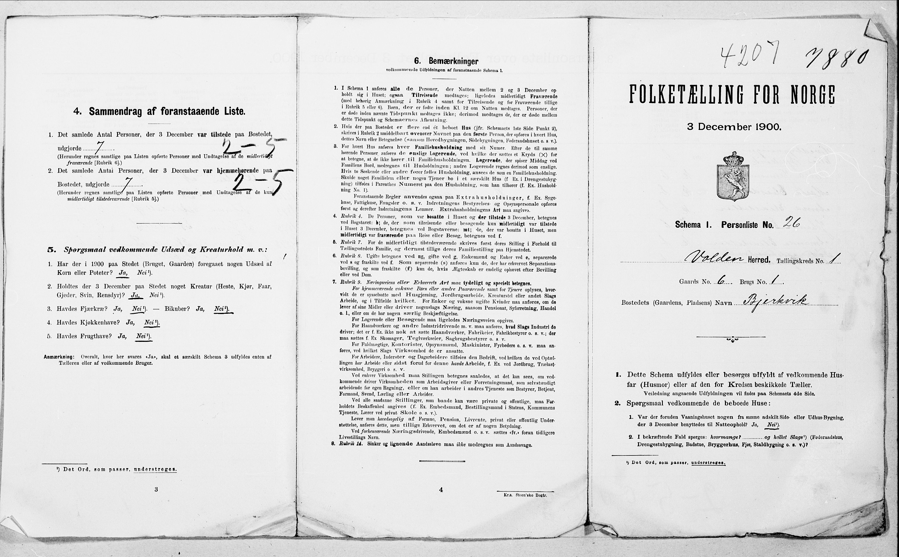 SAT, 1900 census for Volda, 1900, p. 37