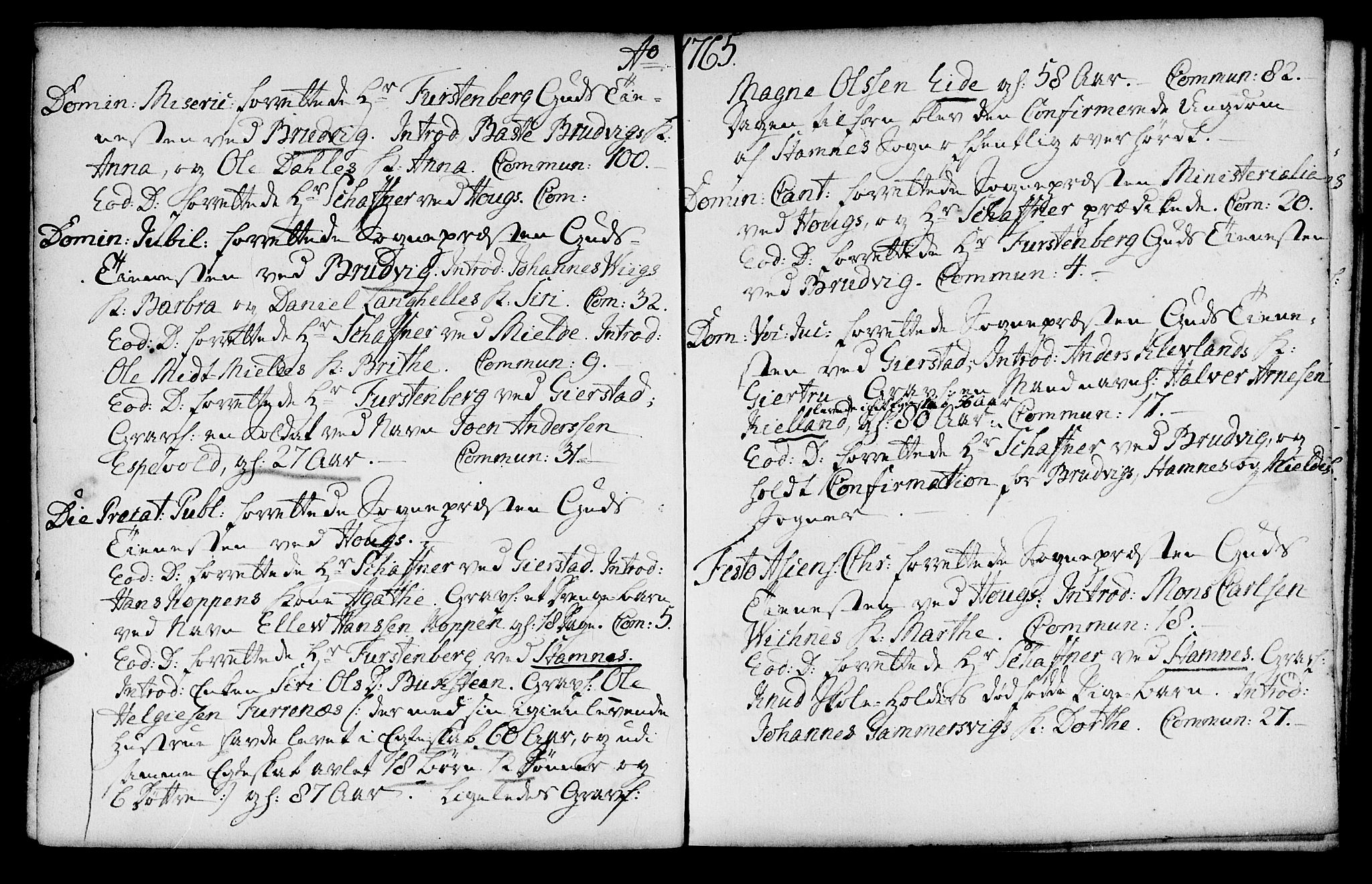 Haus sokneprestembete, AV/SAB-A-75601/H/Haa: Parish register (official) no. A 7, 1748-1766, p. 167