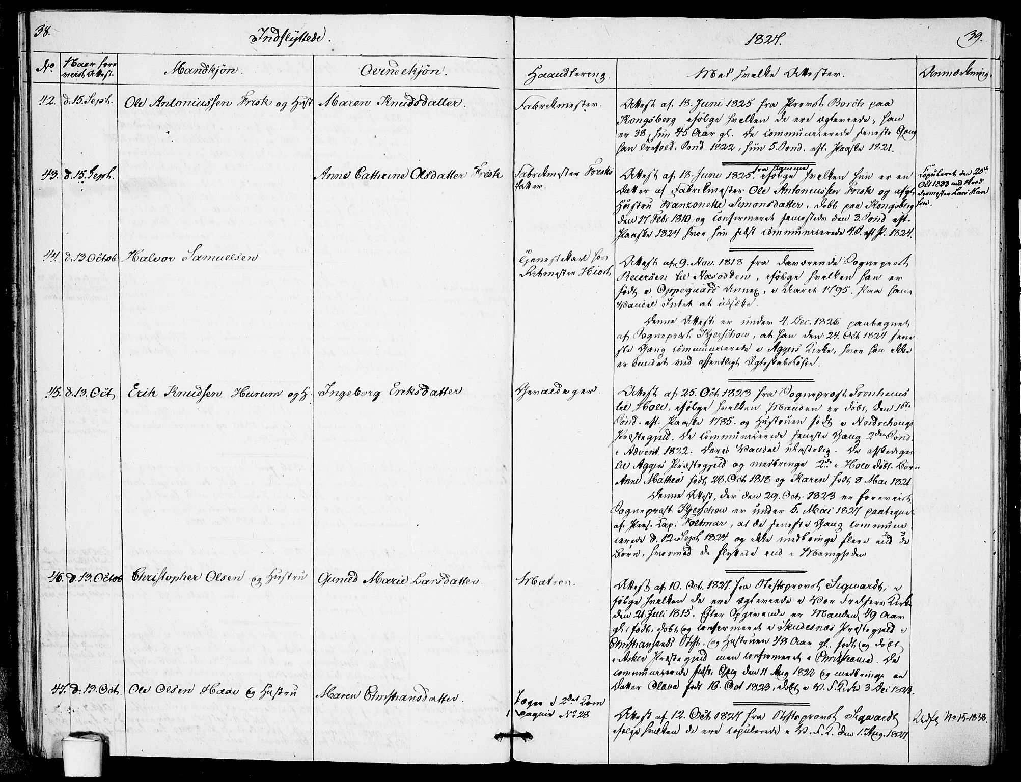 Garnisonsmenigheten Kirkebøker, SAO/A-10846/F/Fa/L0005: Parish register (official) no. 5, 1824-1830, p. 38-39