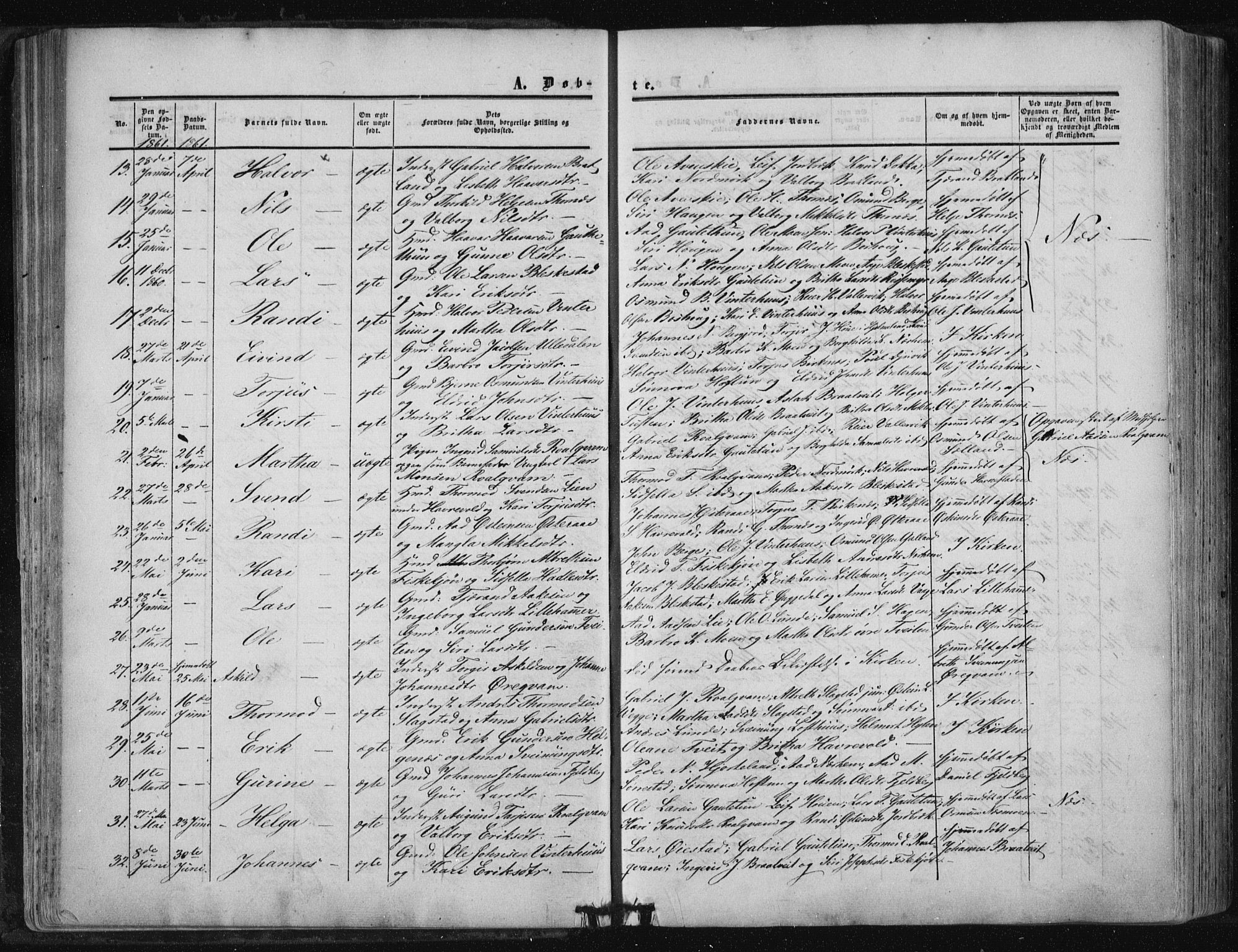 Suldal sokneprestkontor, AV/SAST-A-101845/01/IV/L0009: Parish register (official) no. A 9, 1854-1868