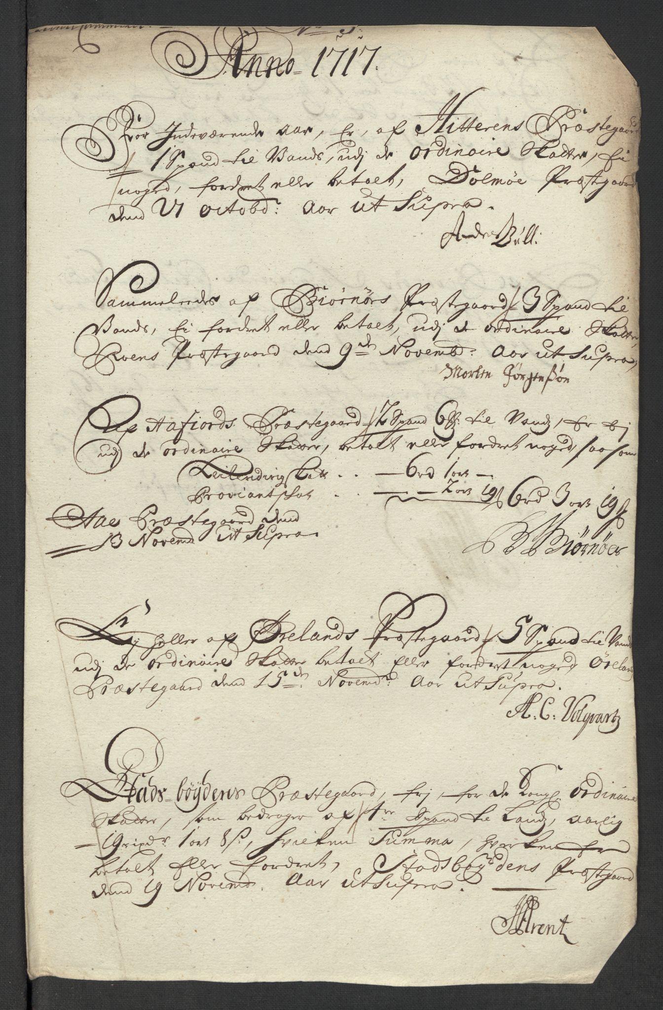 Rentekammeret inntil 1814, Reviderte regnskaper, Fogderegnskap, AV/RA-EA-4092/R57/L3865: Fogderegnskap Fosen, 1717, p. 199