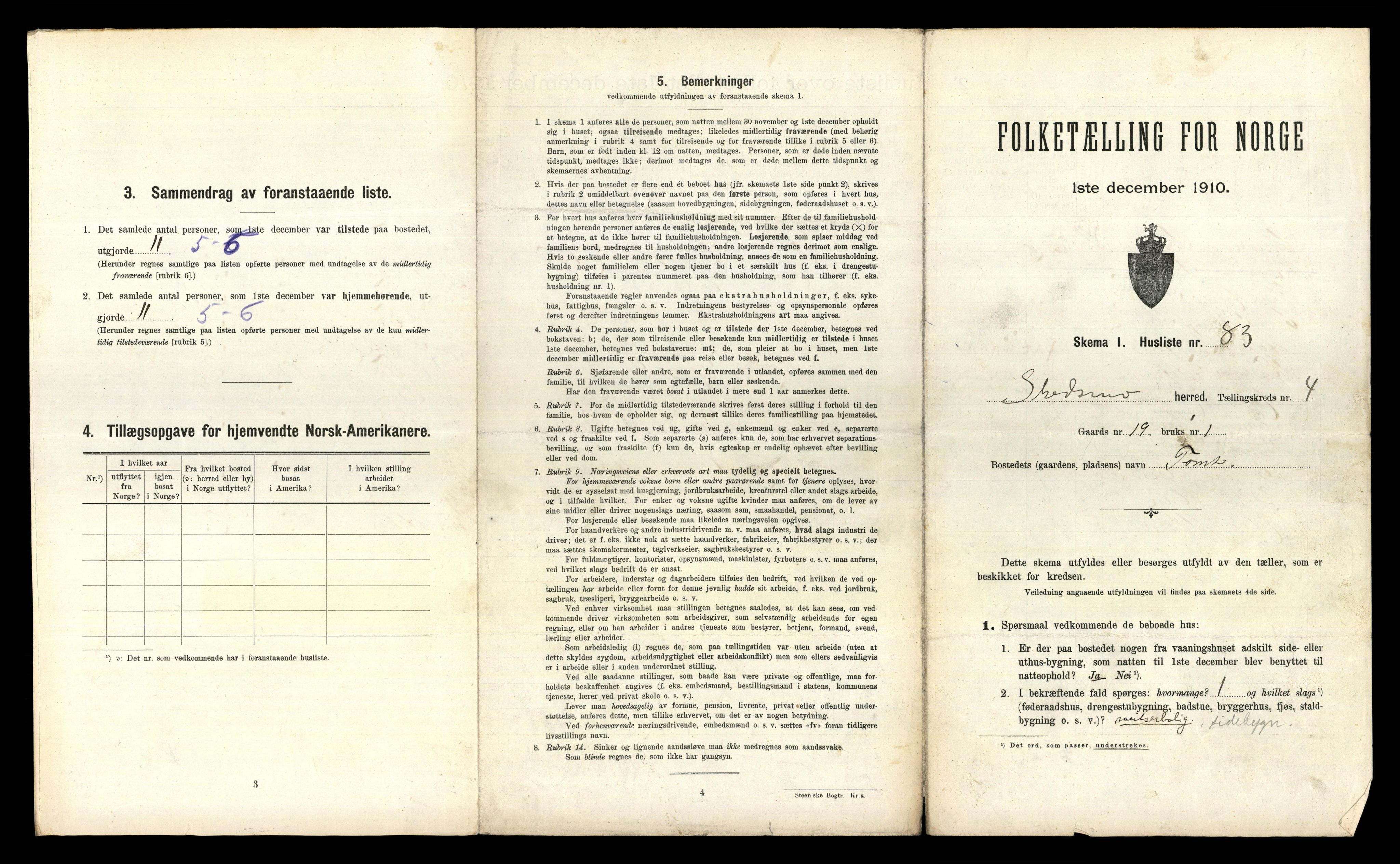 RA, 1910 census for Skedsmo, 1910, p. 929