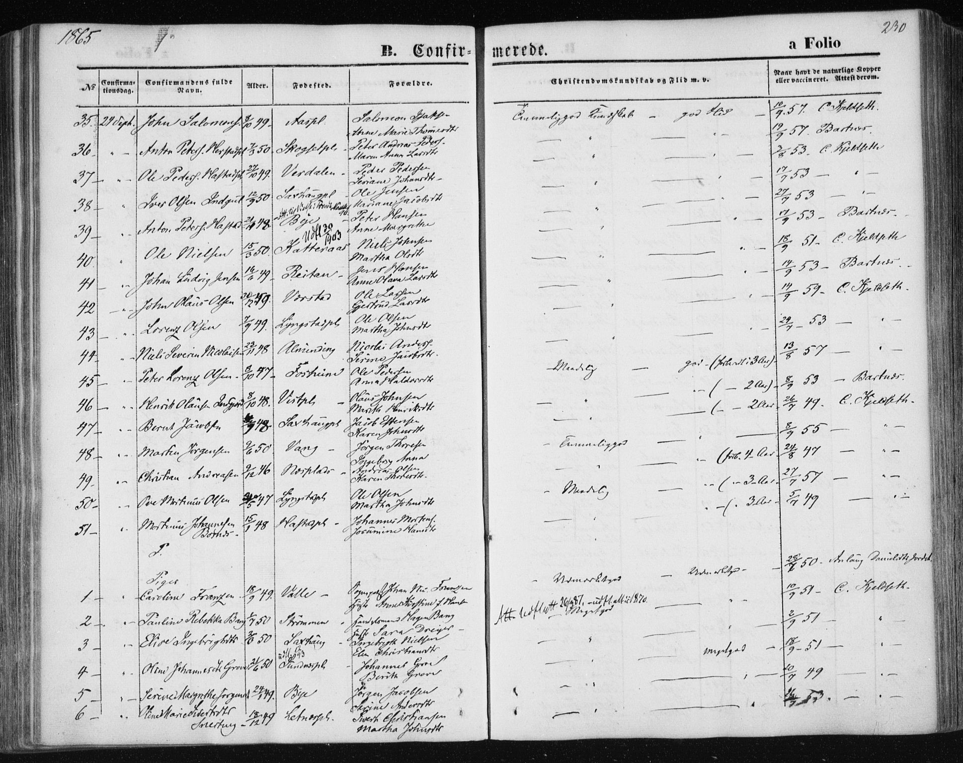 Ministerialprotokoller, klokkerbøker og fødselsregistre - Nord-Trøndelag, AV/SAT-A-1458/730/L0283: Parish register (official) no. 730A08, 1855-1865, p. 230