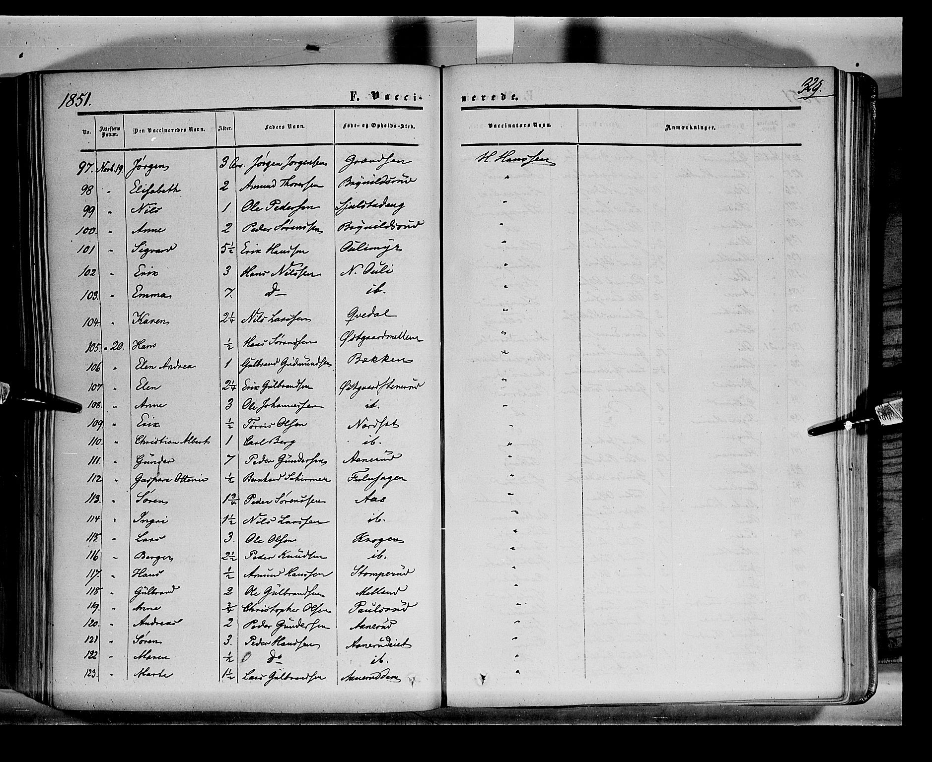 Sør-Odal prestekontor, AV/SAH-PREST-030/H/Ha/Haa/L0001: Parish register (official) no. 1, 1849-1859, p. 329