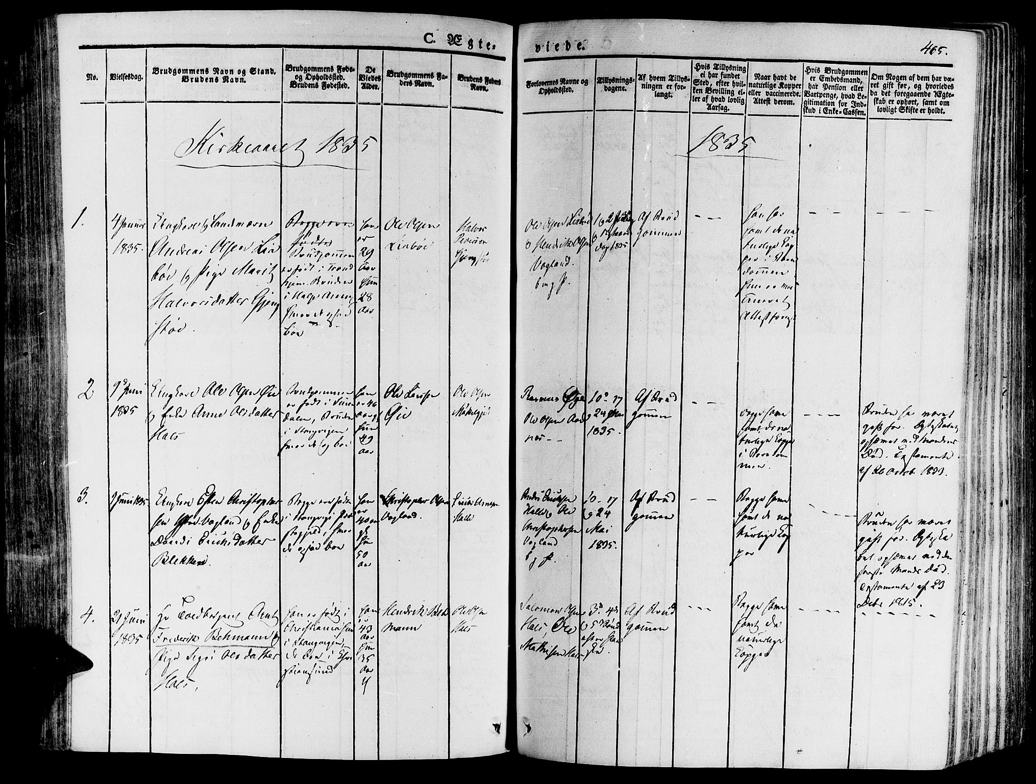 Ministerialprotokoller, klokkerbøker og fødselsregistre - Møre og Romsdal, AV/SAT-A-1454/592/L1025: Parish register (official) no. 592A03 /2, 1831-1849, p. 465