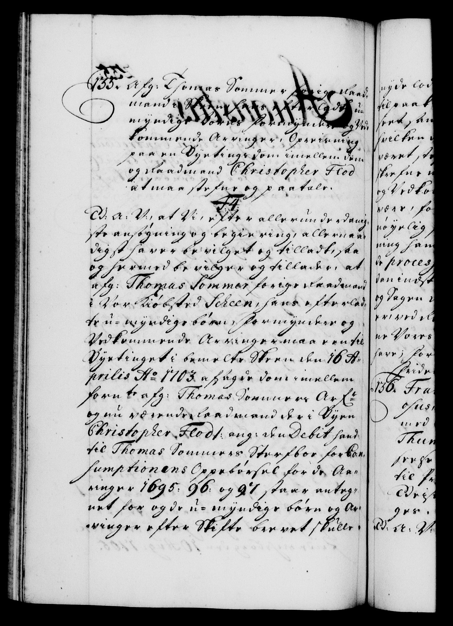 Danske Kanselli 1572-1799, AV/RA-EA-3023/F/Fc/Fca/Fcaa/L0019: Norske registre, 1704-1707, p. 235b