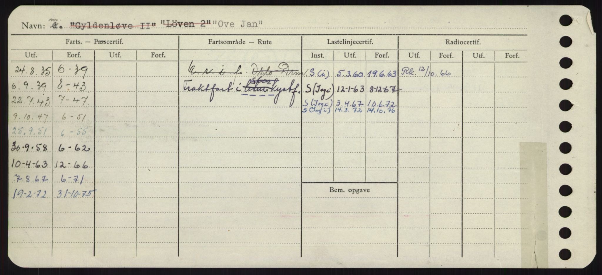 Sjøfartsdirektoratet med forløpere, Skipsmålingen, RA/S-1627/H/Hd/L0028: Fartøy, O, p. 538