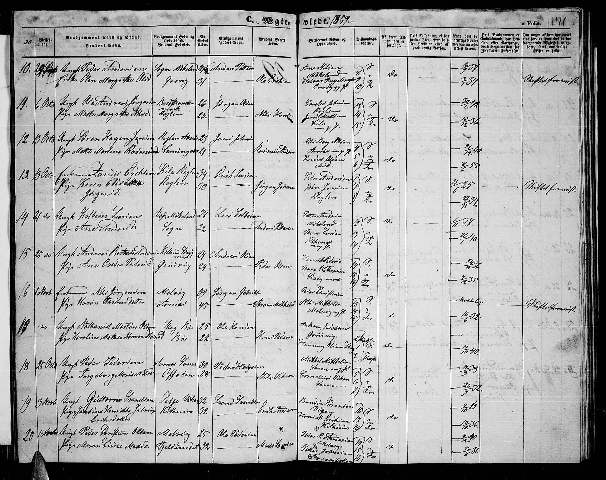 Trondenes sokneprestkontor, SATØ/S-1319/H/Hb/L0007klokker: Parish register (copy) no. 7, 1855-1862, p. 171