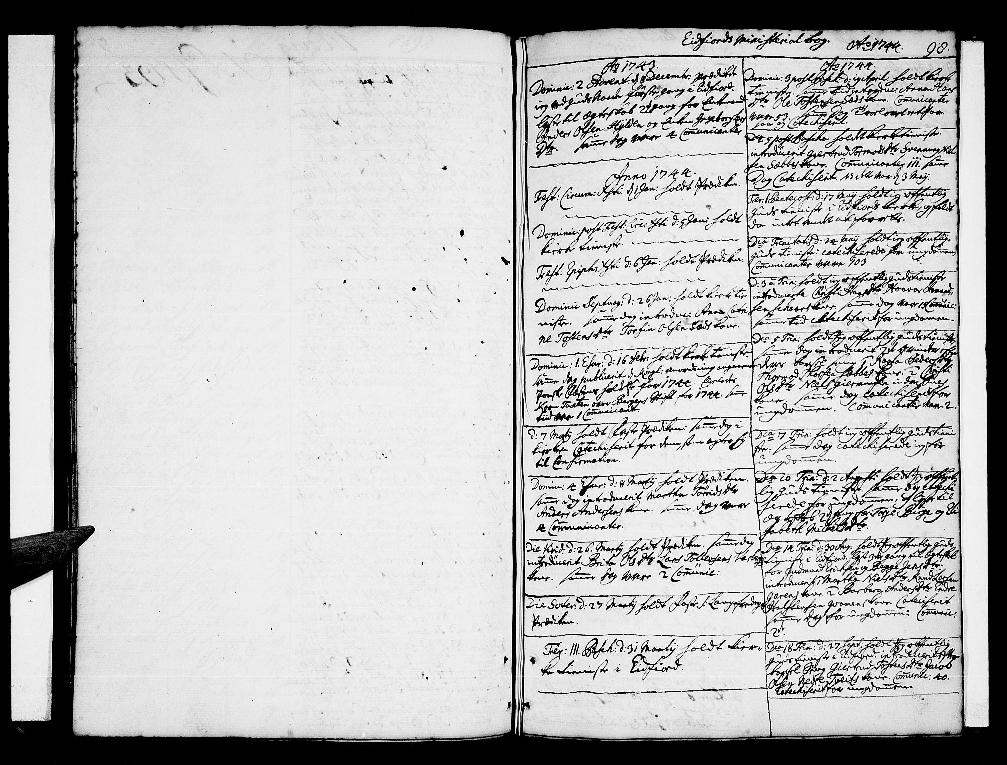 Ulvik sokneprestembete, SAB/A-78801/H/Haa: Parish register (official) no. A 10, 1745-1792, p. 98