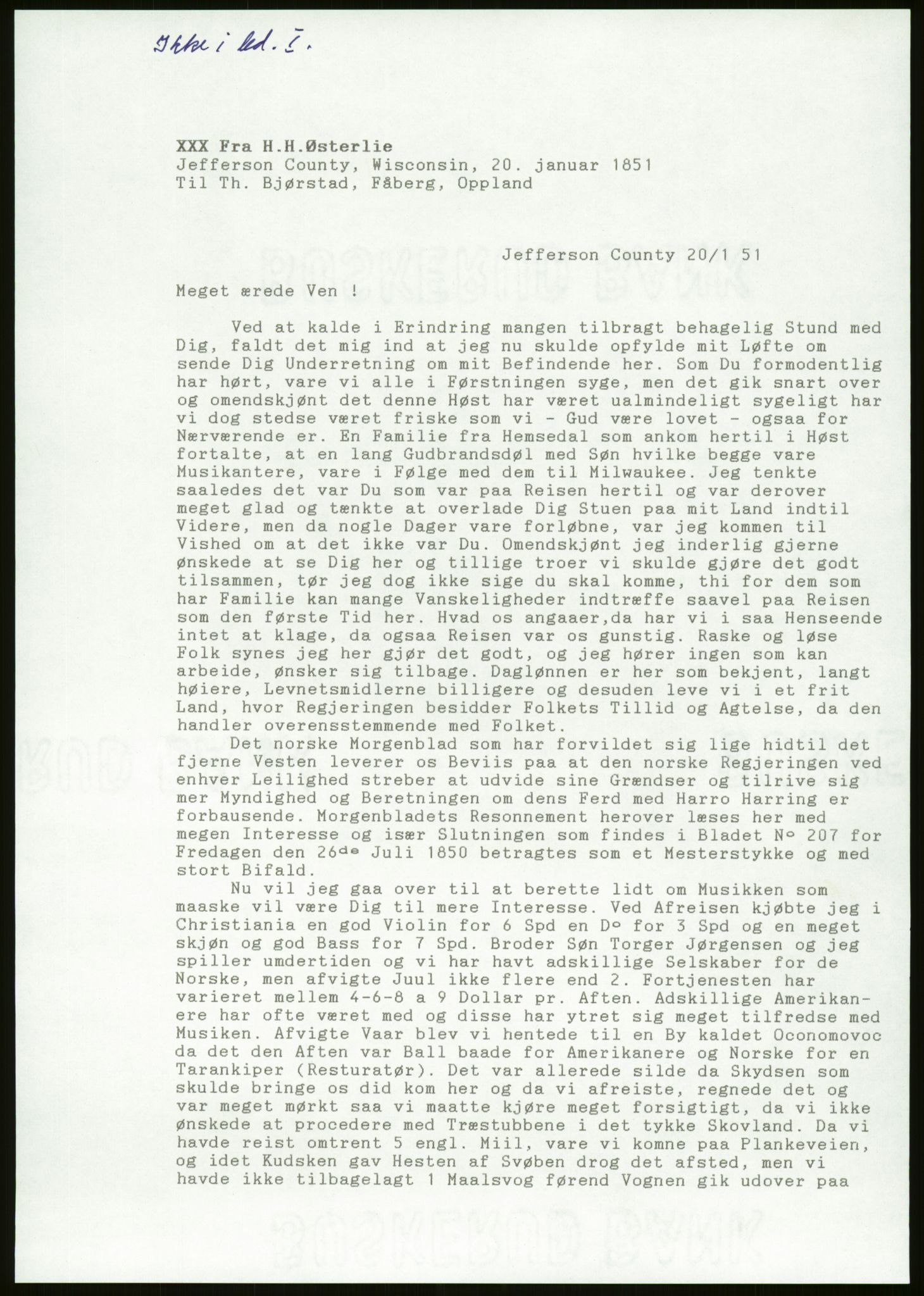 Samlinger til kildeutgivelse, Amerikabrevene, AV/RA-EA-4057/F/L0011: Innlån fra Oppland: Bræin - Knudsen, 1838-1914, p. 5