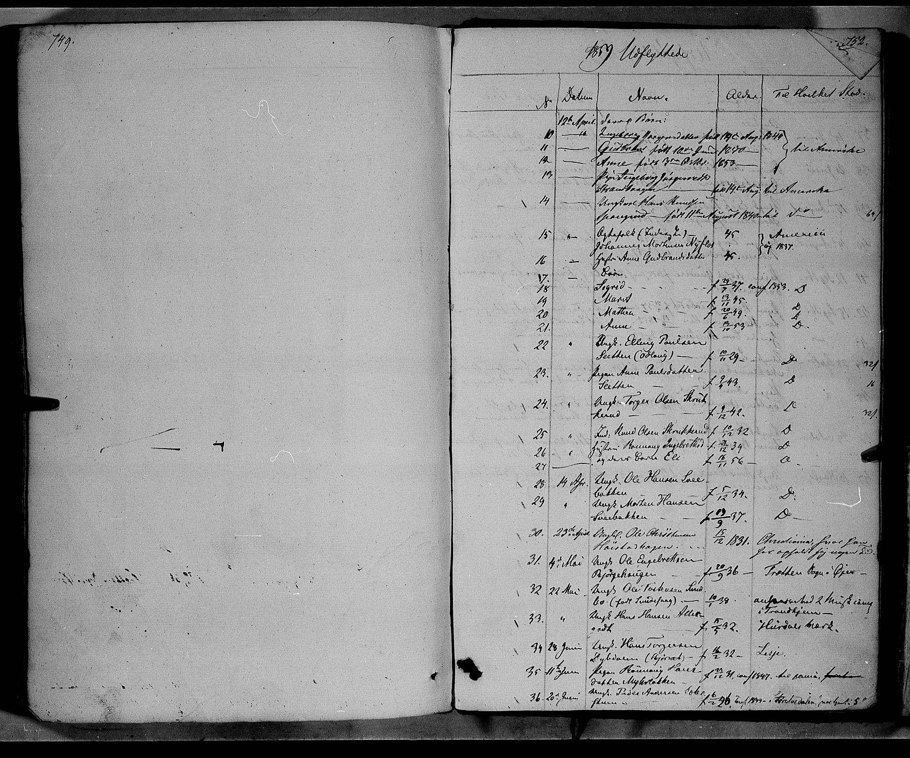 Ringebu prestekontor, SAH/PREST-082/H/Ha/Haa/L0006: Parish register (official) no. 6, 1848-1859, p. 749-750