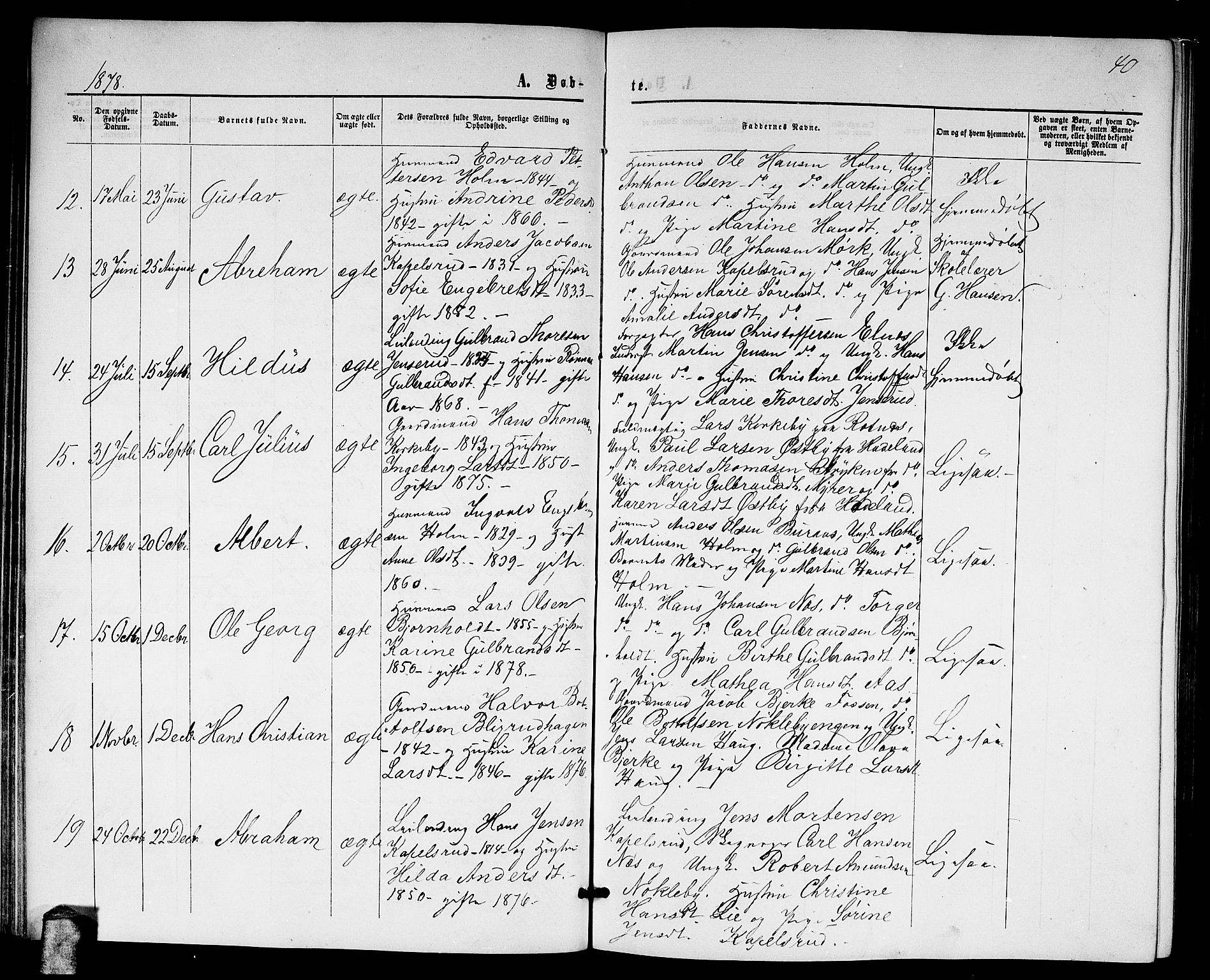 Nittedal prestekontor Kirkebøker, AV/SAO-A-10365a/G/Gb/L0001: Parish register (copy) no. II 1, 1859-1878, p. 40