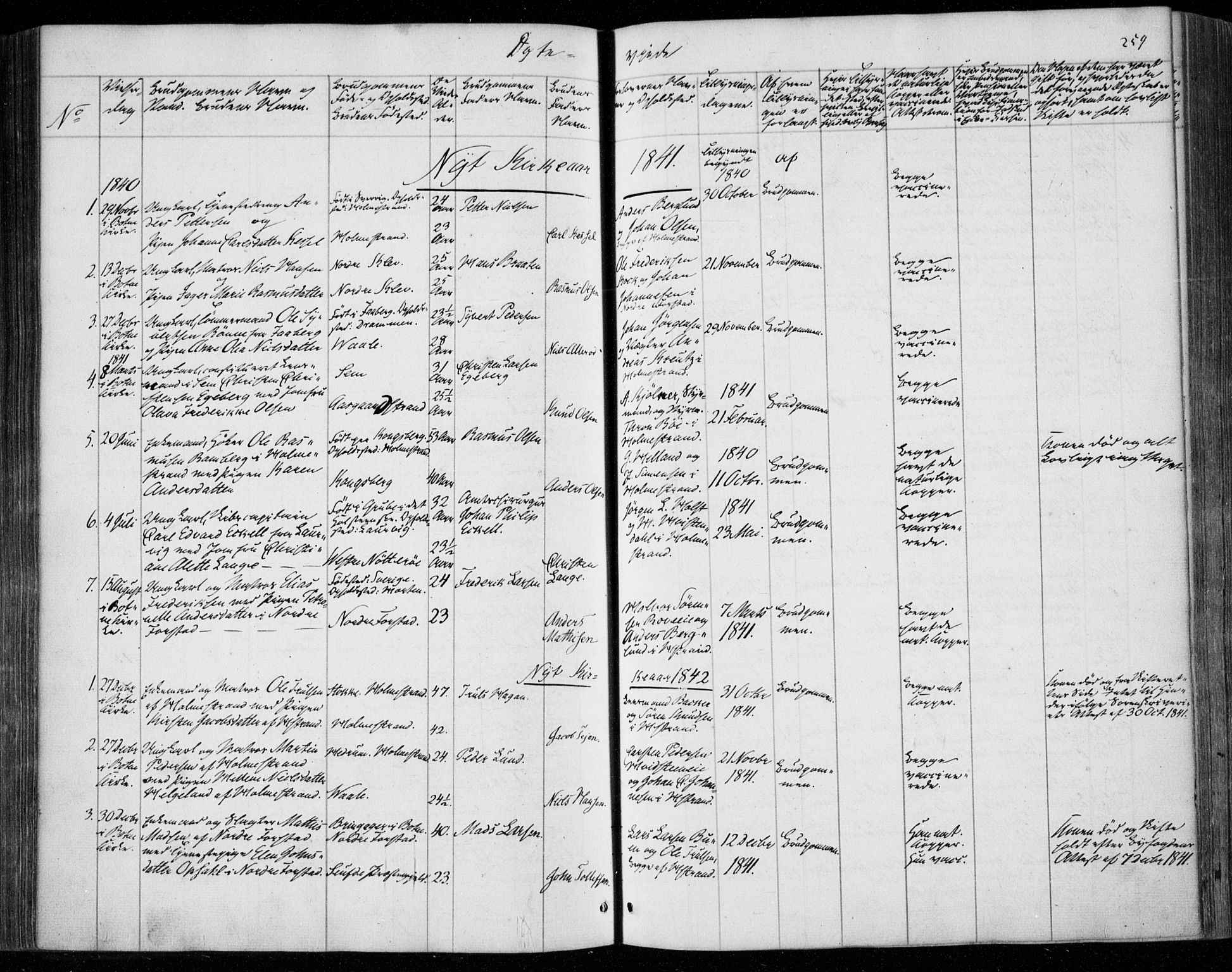 Holmestrand kirkebøker, SAKO/A-346/F/Fa/L0002: Parish register (official) no. 2, 1840-1866, p. 259