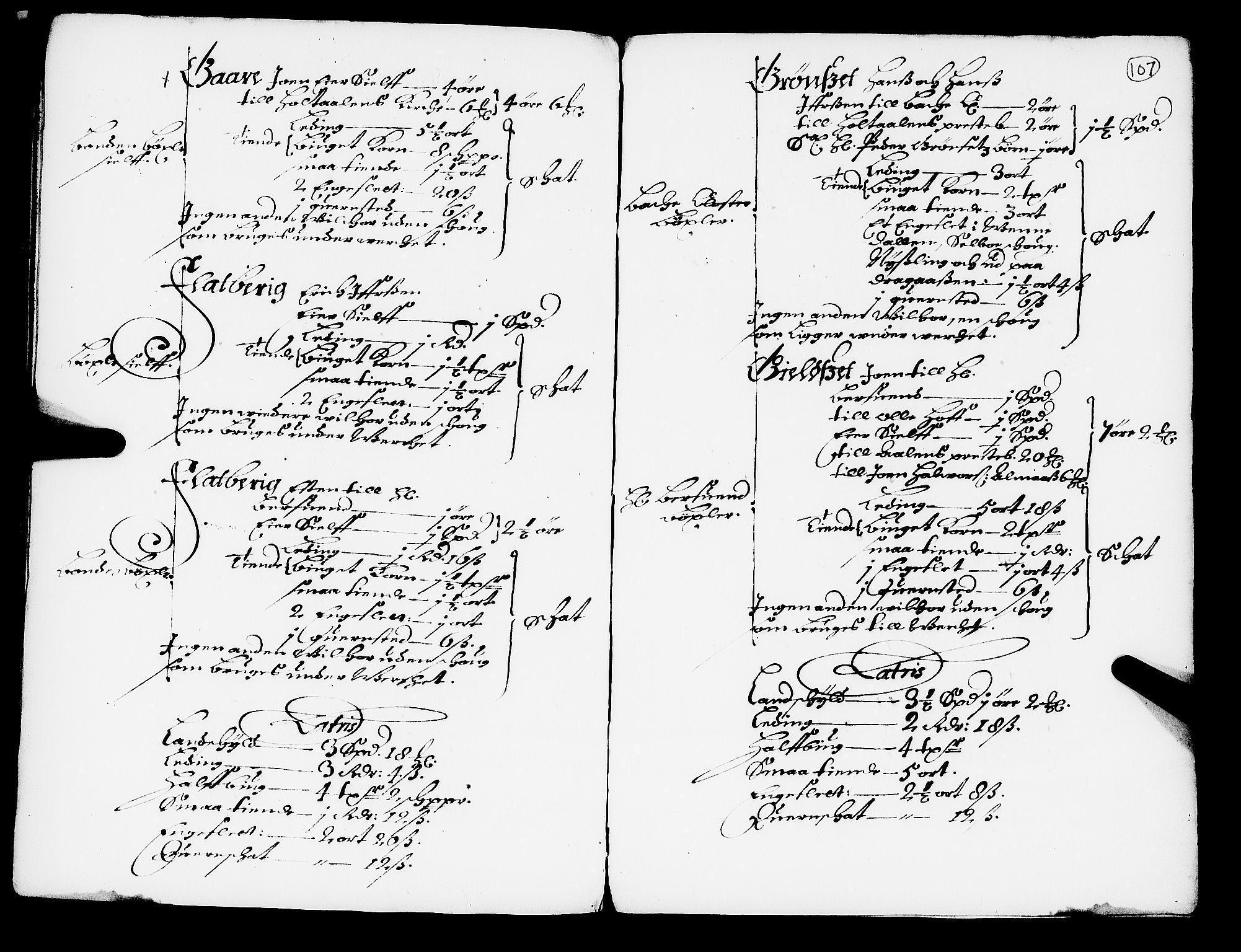 Rentekammeret inntil 1814, Realistisk ordnet avdeling, AV/RA-EA-4070/N/Nb/Nba/L0051: Gauldal fogderi, 1667, p. 106b-107a