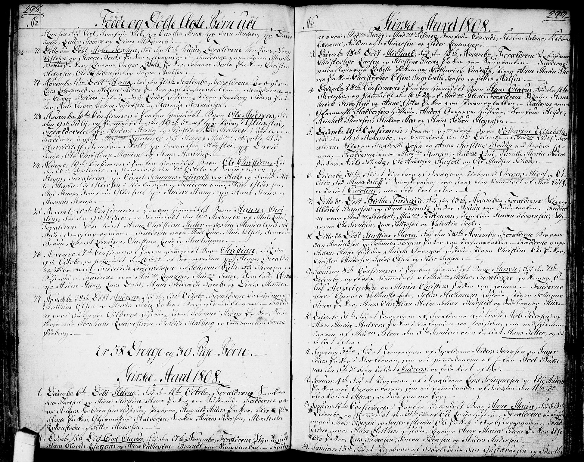 Halden prestekontor Kirkebøker, SAO/A-10909/F/Fa/L0002: Parish register (official) no. I 2, 1792-1812, p. 298-299
