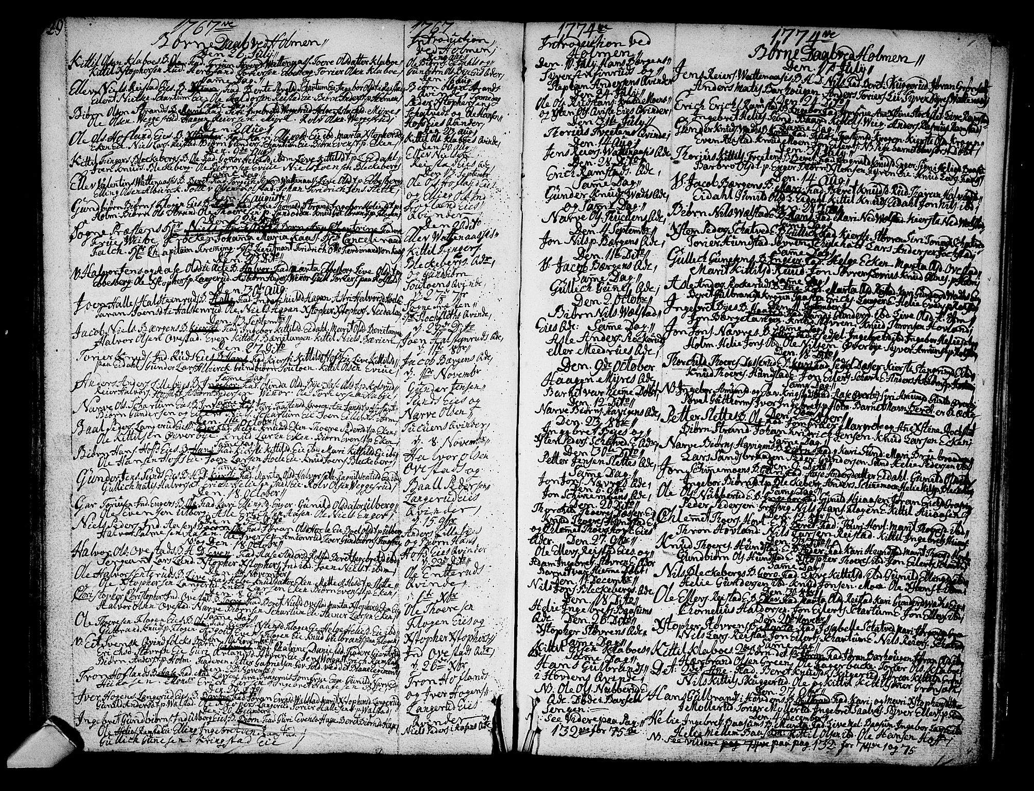 Sigdal kirkebøker, SAKO/A-245/F/Fa/L0001: Parish register (official) no. I 1, 1722-1777, p. 129-130