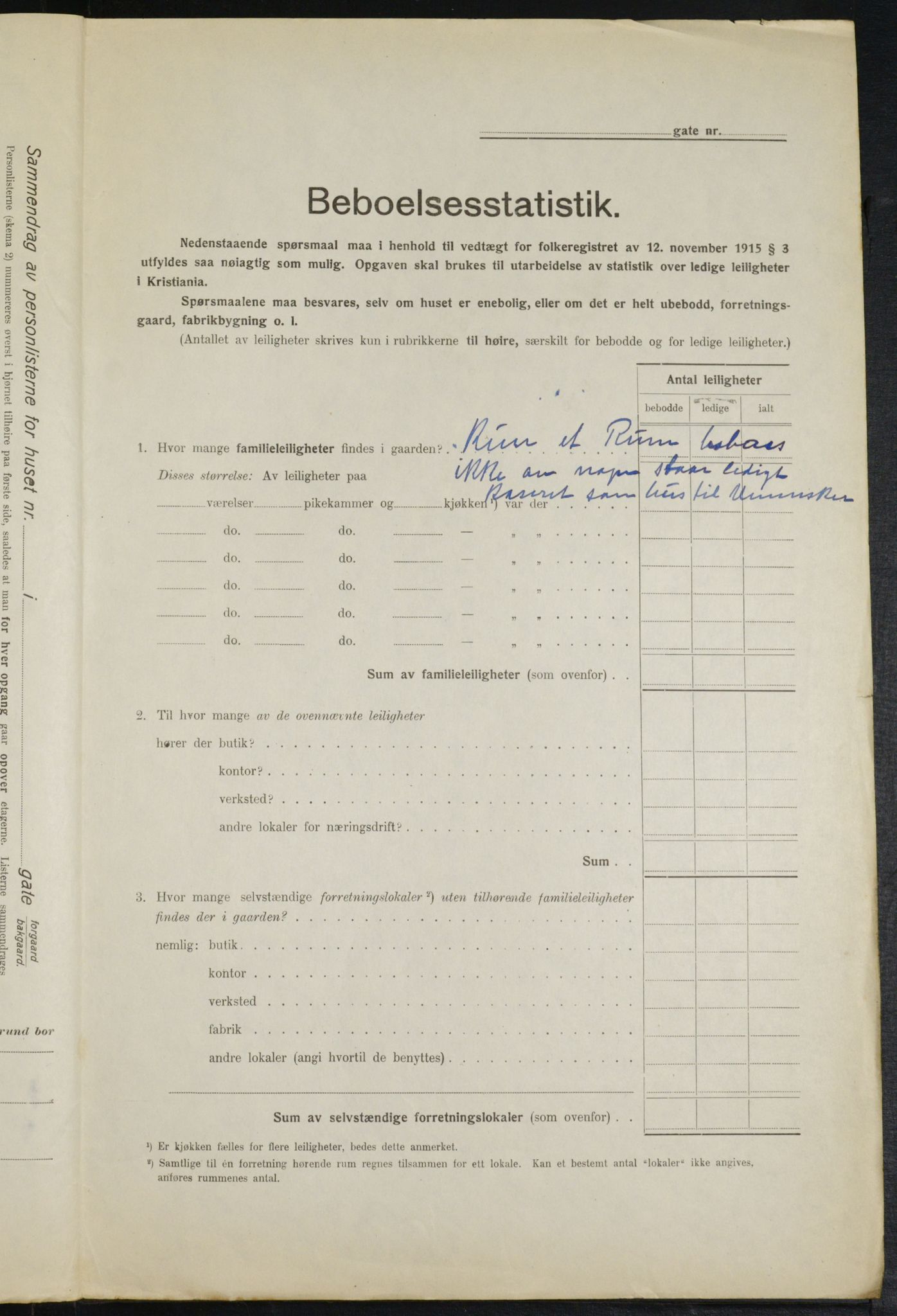 OBA, Municipal Census 1916 for Kristiania, 1916, p. 49087