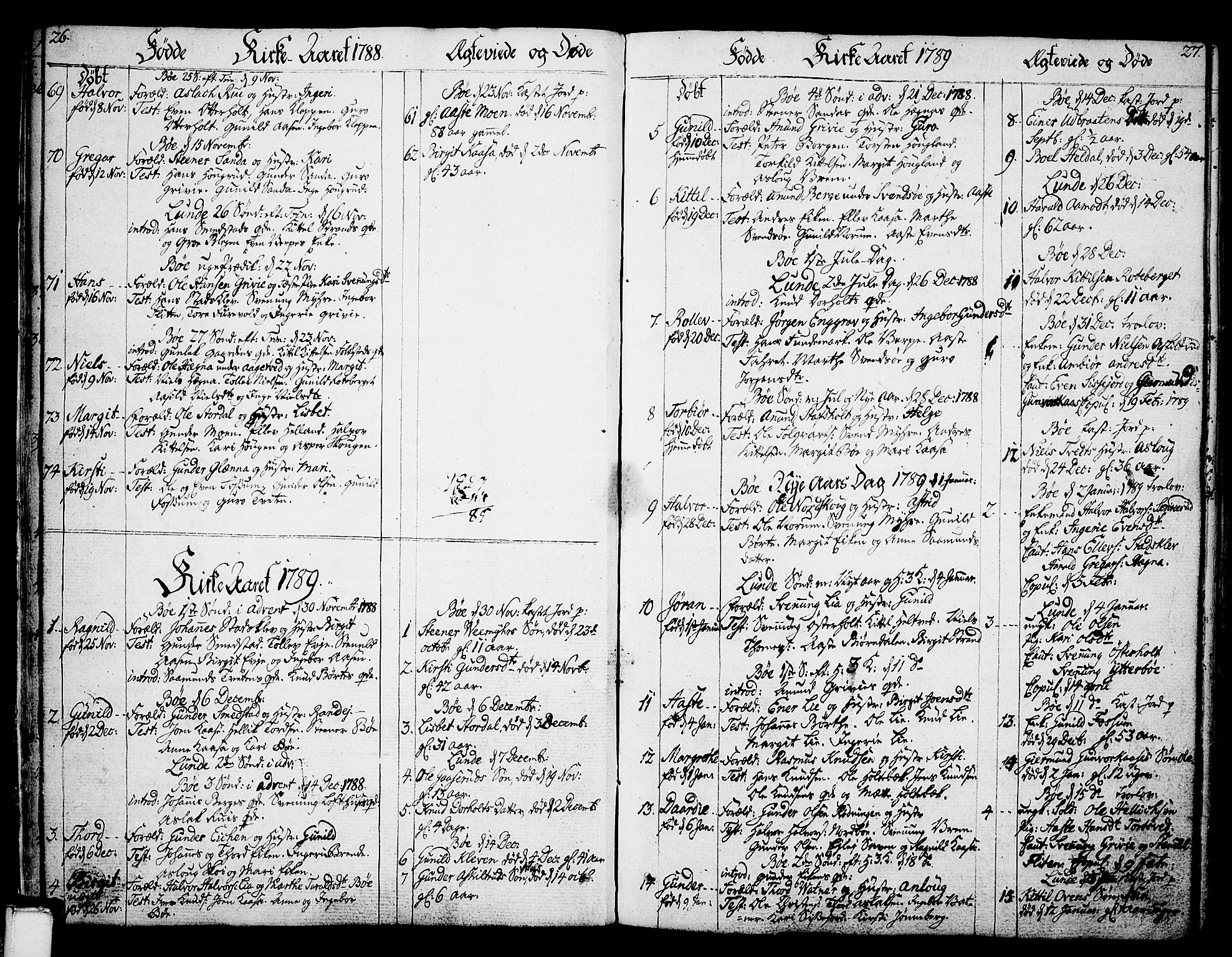 Bø kirkebøker, SAKO/A-257/F/Fa/L0005: Parish register (official) no. 5, 1785-1815, p. 26-27